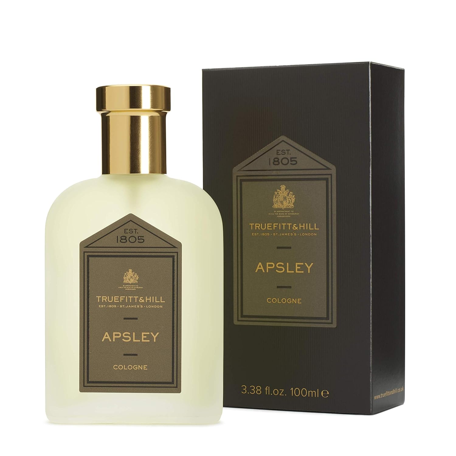 Truefitt & Hill Luxury Cologne - Apsley - Premium Long-Lasting Spice and Wood Men's Fragrance Presented in a Beautifully Etched Traditional Atomizer Bottle - 3.38 oz.