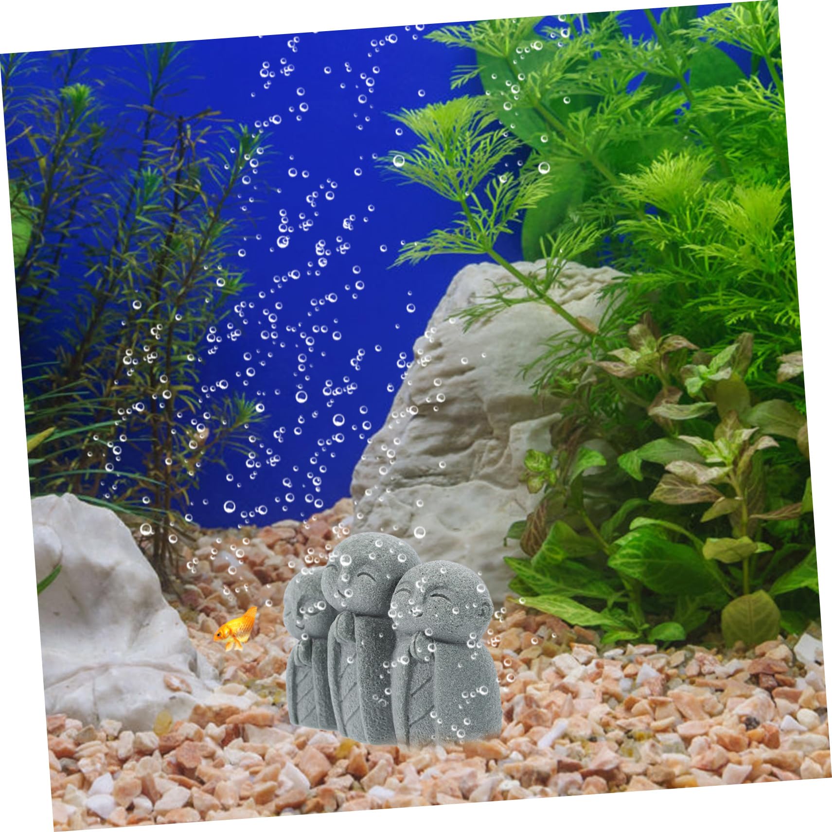ULTECHNOVO 5 Pièces Mini-Statue de Bouddha décorations d'aquarium décor d'aquarium Faux Statue de Bouddha d' de Bouddha de Bureau résine