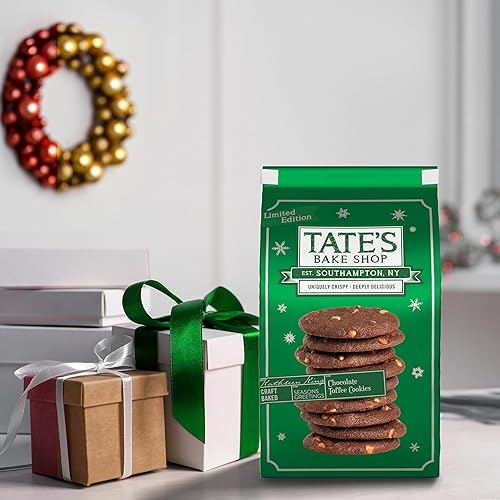 Miniatura 8 de Tate's Bake Shop Galletas de caramelo de chocolate, galletas navideñas de edición limitada, bolsas de 4 a 6.5 onzas