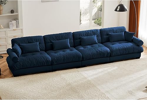 Miniatura 82 de Otomana beige para sofá modular modular, sofá individual, asiento otomano para sofá modular convertible, sofás de terciopelo para sala de estar,