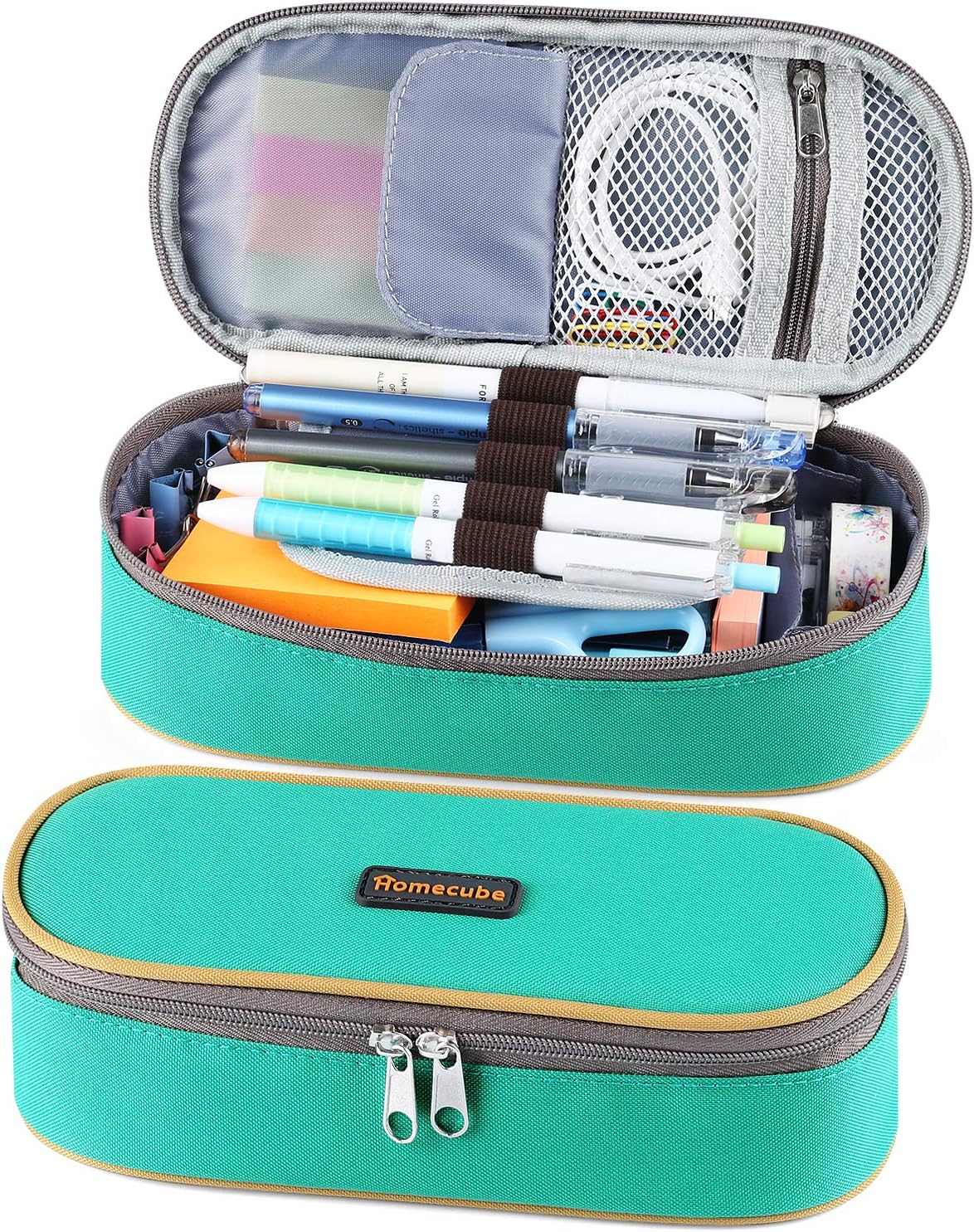 Homecube Pencil Case Big Capacity Waterproof Pencil Pouch Oxford Make-up Pen Case Durable Stationery Bag Pen Holder for Man & Women