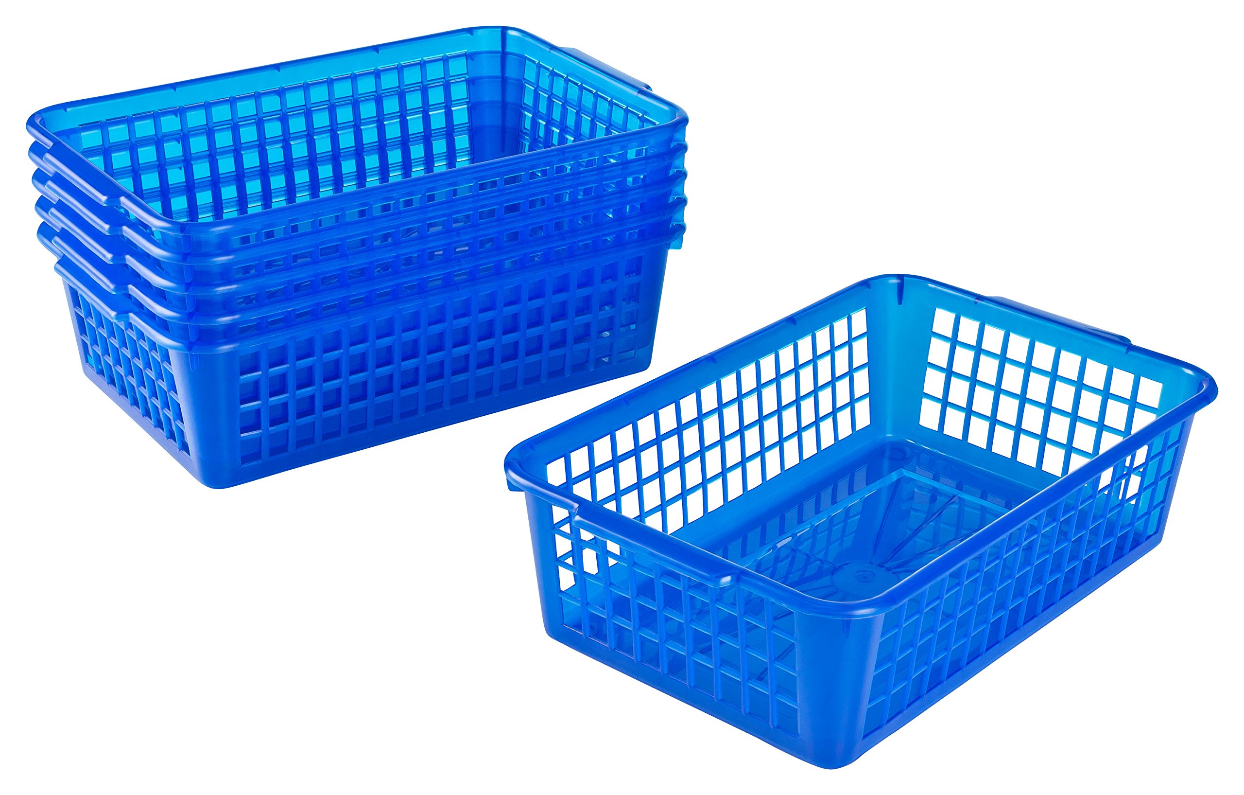 Kigima Aufbewahrungskorb 25x16x7cm 1,8L 6er Set – Allzweckkorb aus robustem Plastik (BPA-frei) – Aufbewahrungsbox für Küche & Bad – Haushaltskorb zur Aufbewahrung – Korb für Aufbewahrung – Blau Küche, Haushalt & Wohnen