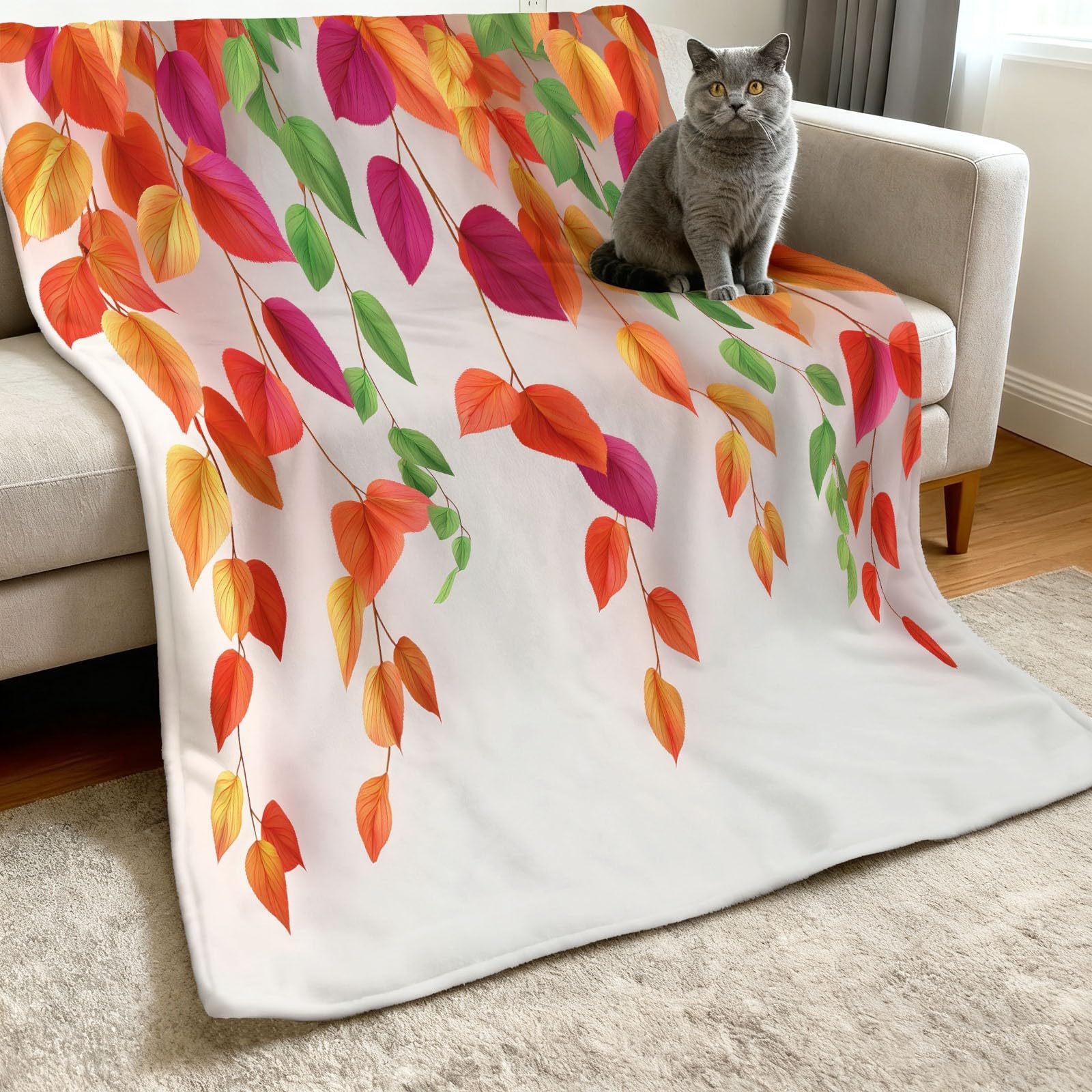 ENEN Couverture Plaid Canape Polaire Douce Flanelle Jeté de Canape Doux