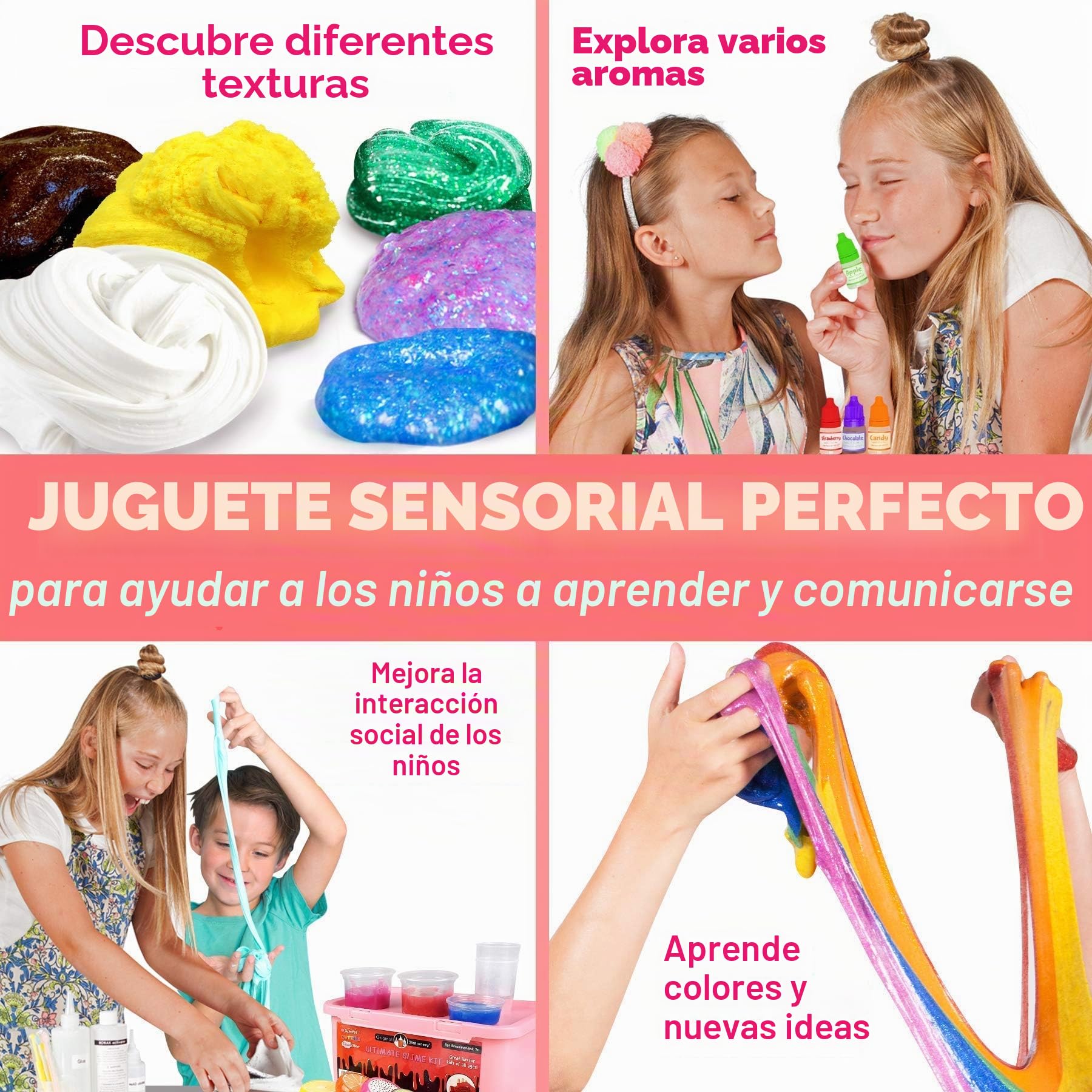 Original Stationery Slime Kit Ultimate – Caja de regalo de kit de bricolaje para fabricación de limo, con perlas, lentejuelas, regalos para niñas y regalos creativos para niños