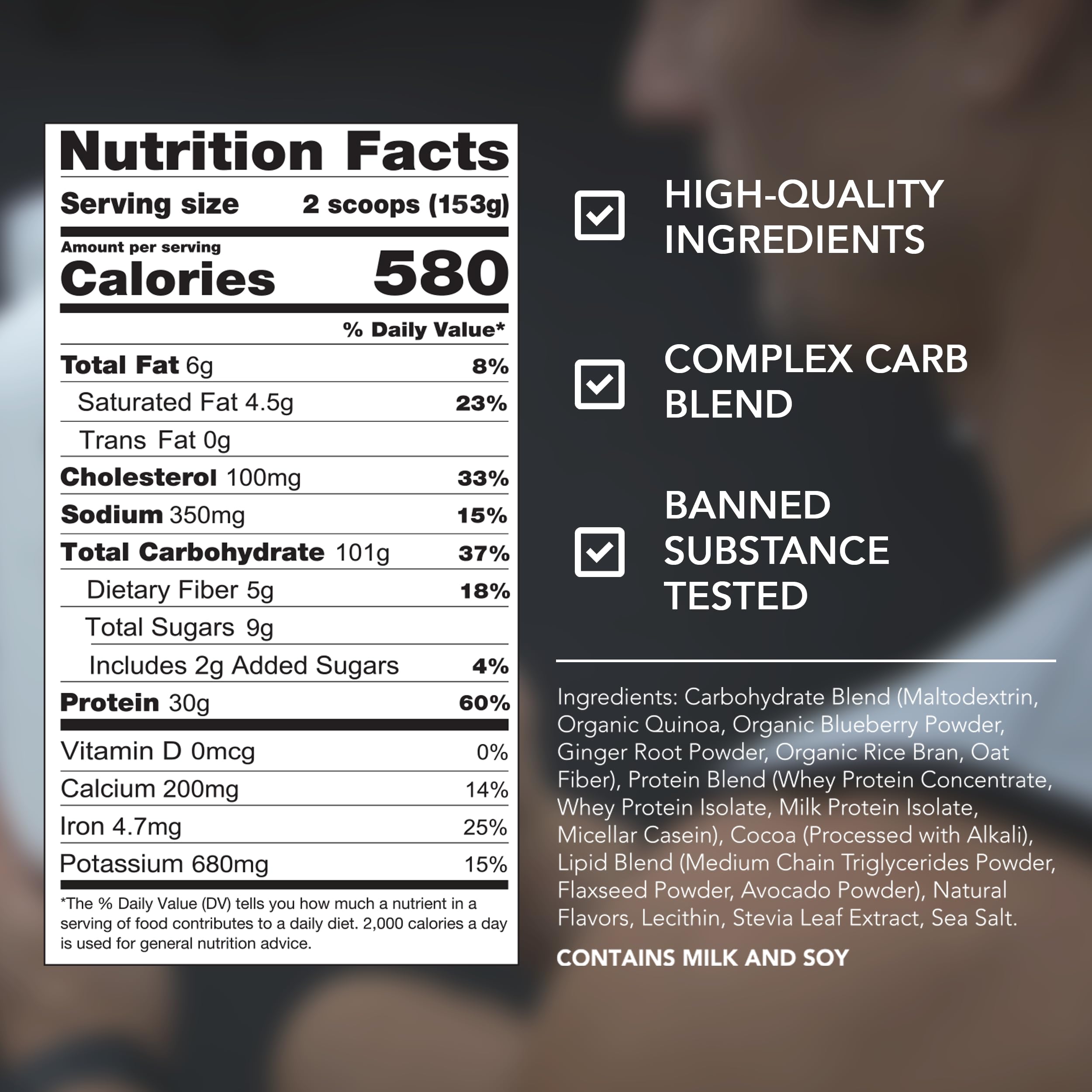 Rival Nutrition Clean Gainer Protein Powder (Chocolate Fudge, 10 lb) — Amazon image 5