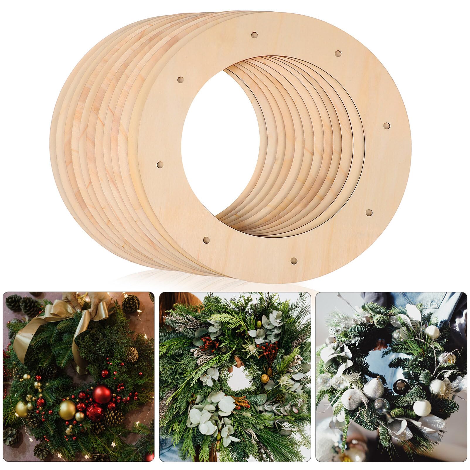 Amazon｜SEWACC 木製 リース フレーム クラフト用 11. 79 インチ