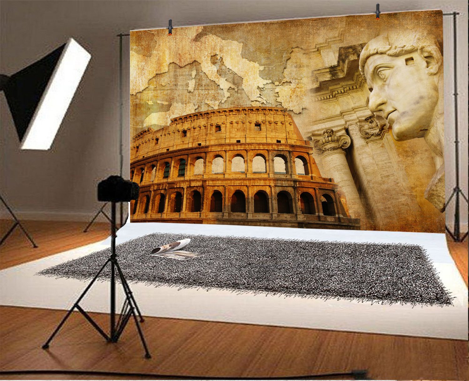 YongFoto 2x2m Sfondo Fotografico Cartoon Palazzo di lusso Eleganti