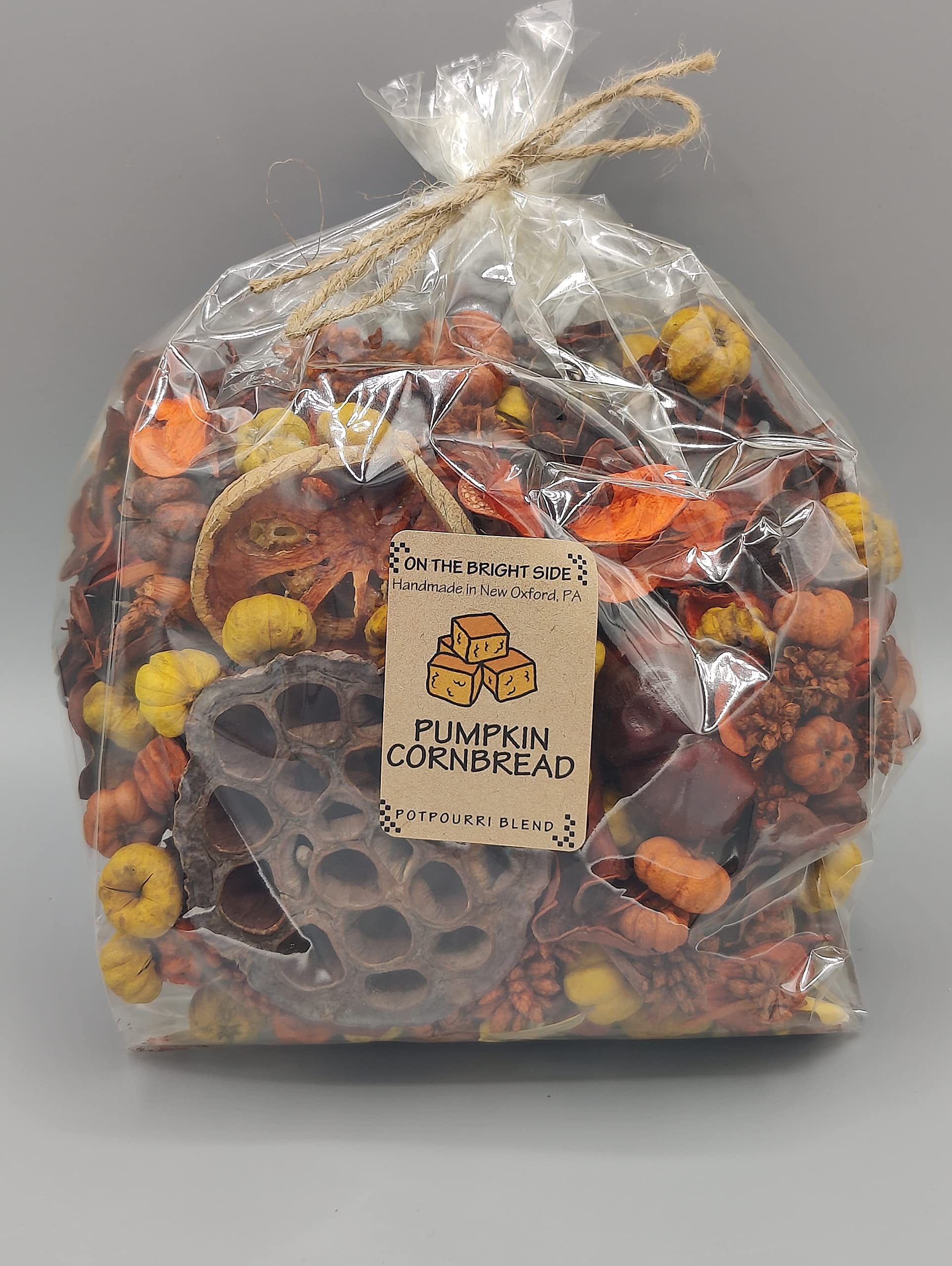 Pumpkin Cornbread Scented Large Bag Potpourri for Bowl Filler and Decoration, Scent Your Own