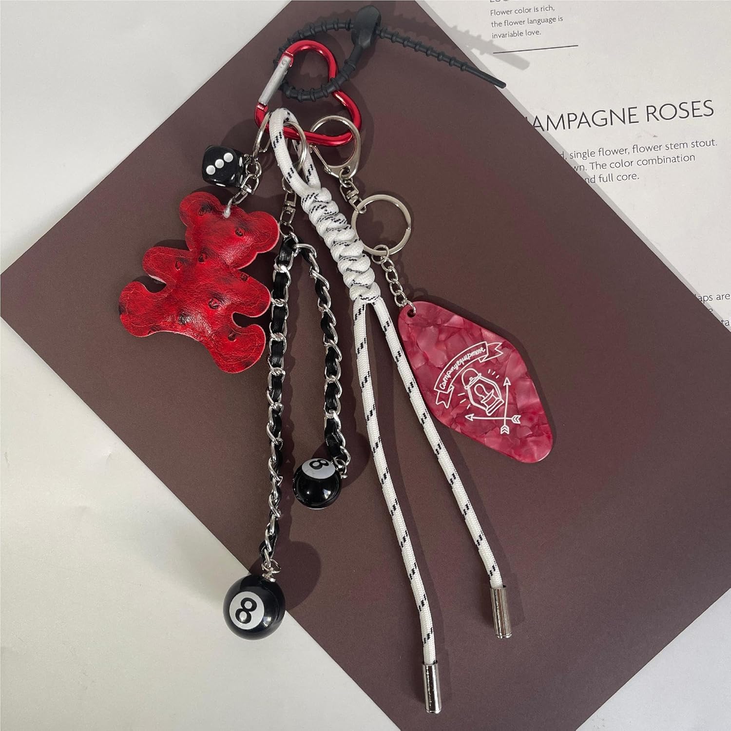 QTMY Cute Star Braided Keychain Bag Charms for Handbag Purse Backpack Accessories Bogg Bag,452 - Image 3