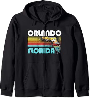 Orlando Vintage Florida Nature & Outdoors Retro Graphic Zip Hoodie