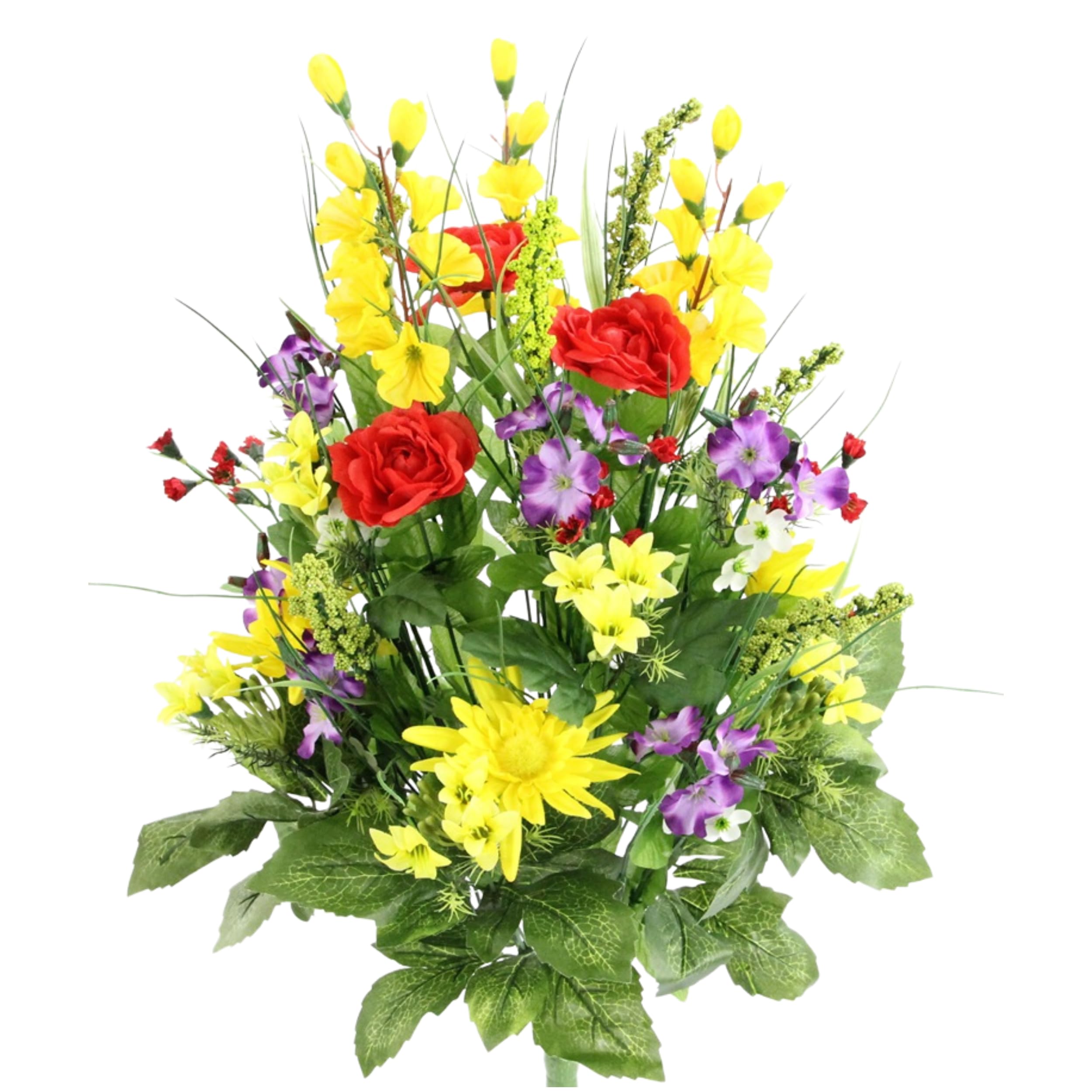 Admired By Nature Artificial Dahlia, Morning Glory and Ranunculus and Blossom Fillers Mixed Bush-30 Stems for Home, Wedding, Restaurant and Office Decoration Arrangement, YW-RD-PUR