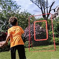 Vista 6 de Red de rebote de pitch back, entrenador de rebote ajustable para béisbol, sóftbol y lacrosse, práctica para lanzar, lanzar y atrapar