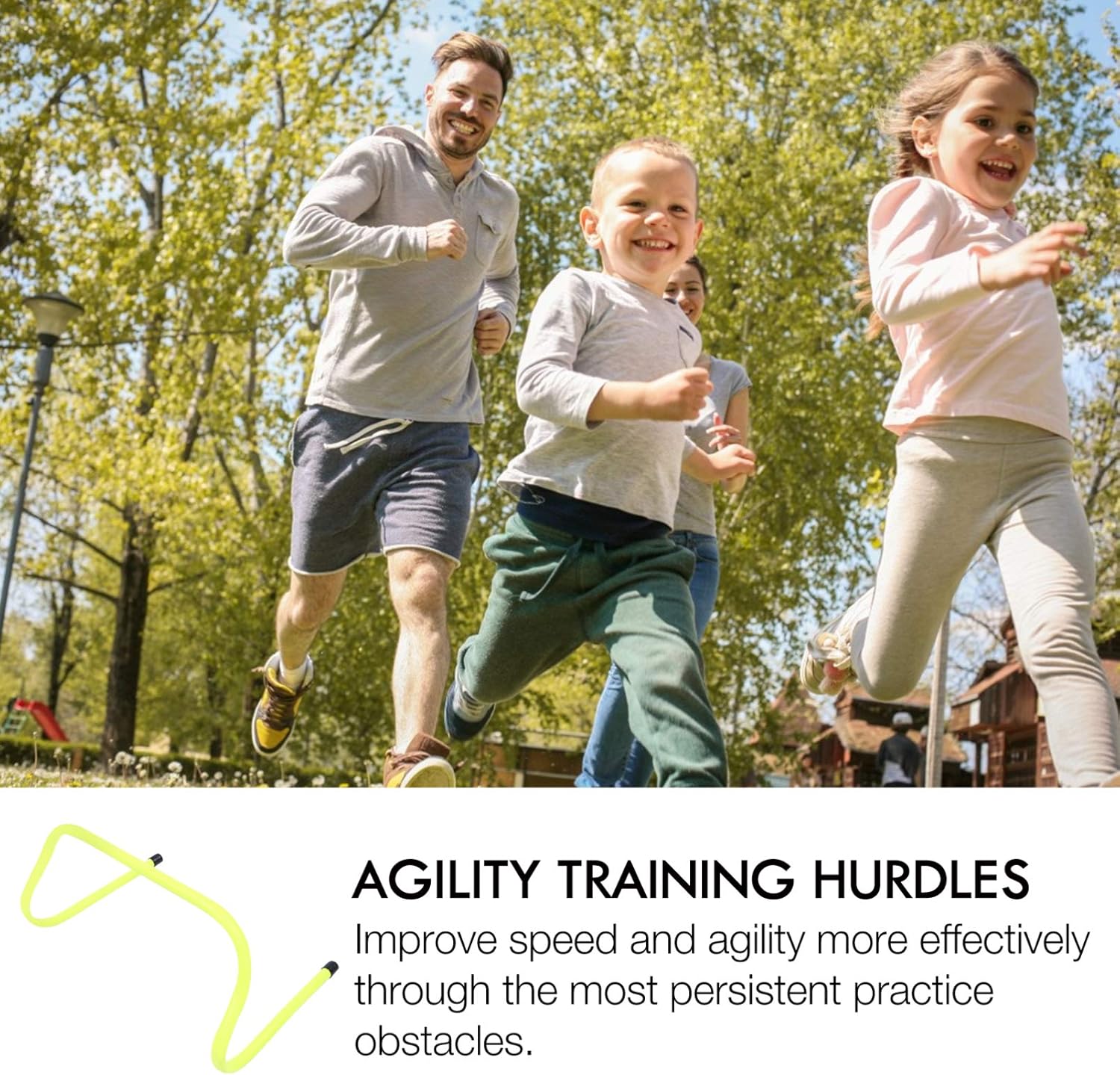 Wakauto 6pcs Agility Hurdles for Boys and Girls Flexible Football Training Equipment for Speed Coordination Balance for Soccer Basketball and Athletic Practice