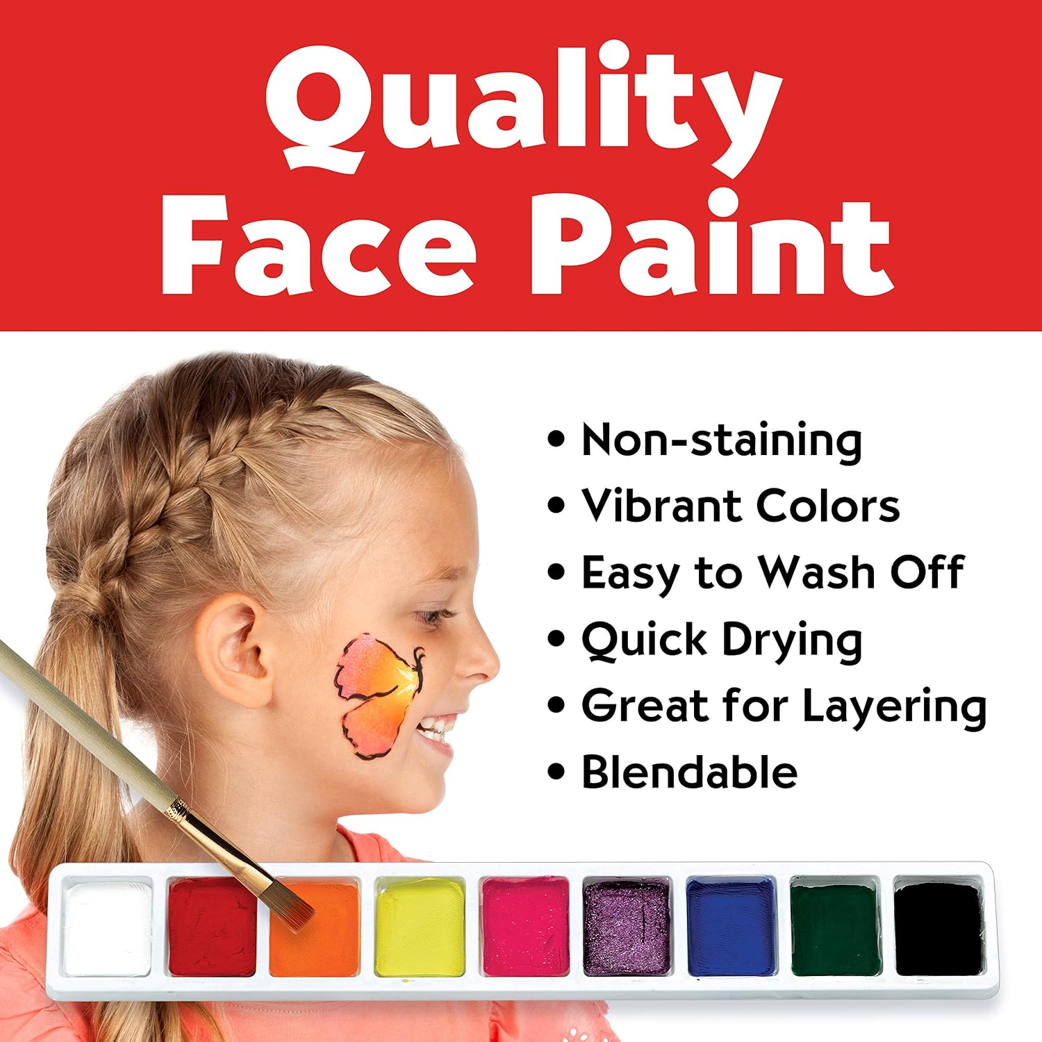 Faber-Castell Face Paint Studio: Create Artistic Face Designs with Washable Non-Toxic Paints, Brushes & Accessories | Face Painting Kit for Kids for Parties, Halloween Crafts & Dress-Up Fun (Ages 5+)