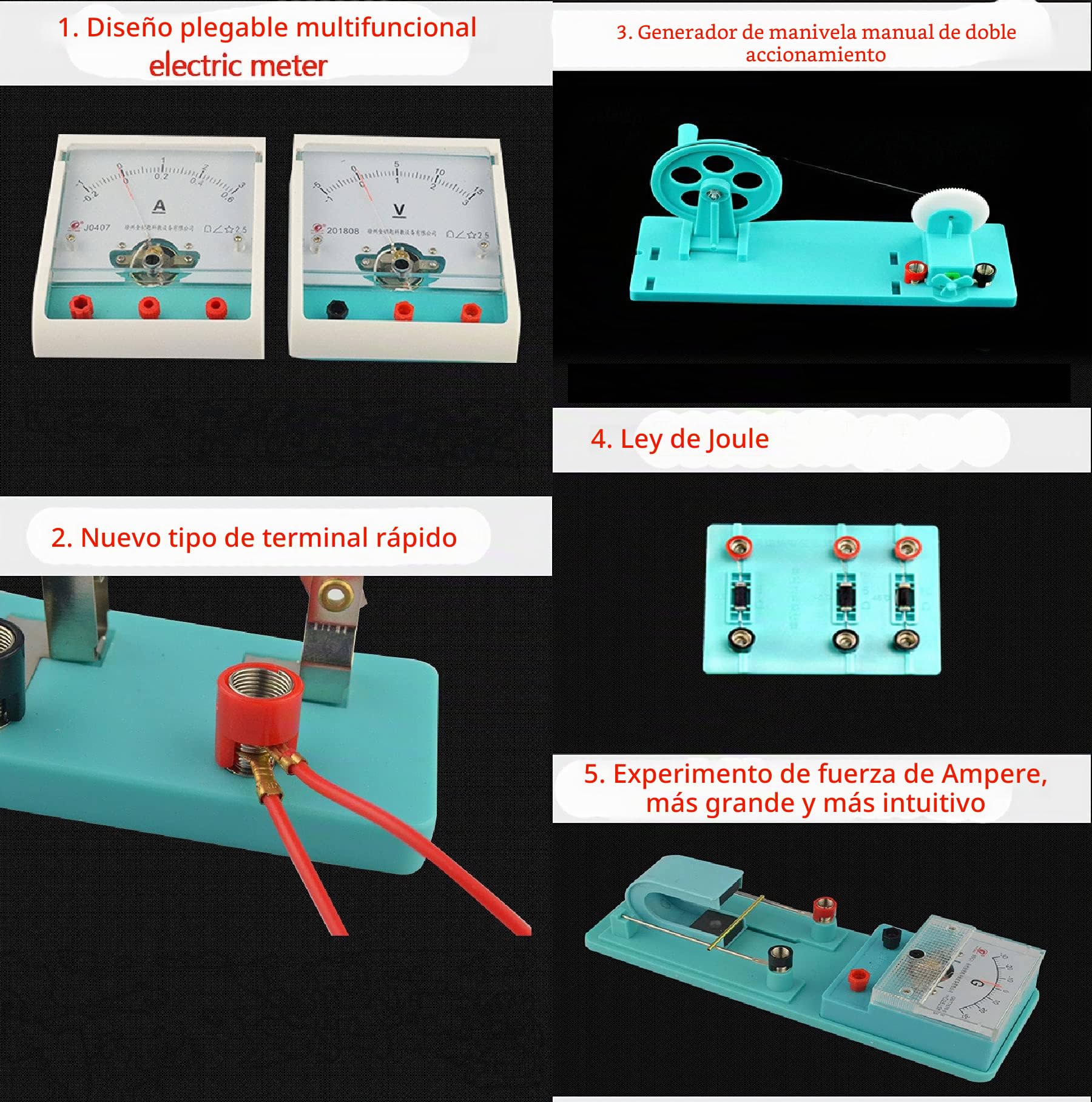 Kit de Circuito Eléctrico de Física Stem Circuito Electrico Escolar para Niño Juegos de Experimentos para Niños de Estudiantes Secundarias