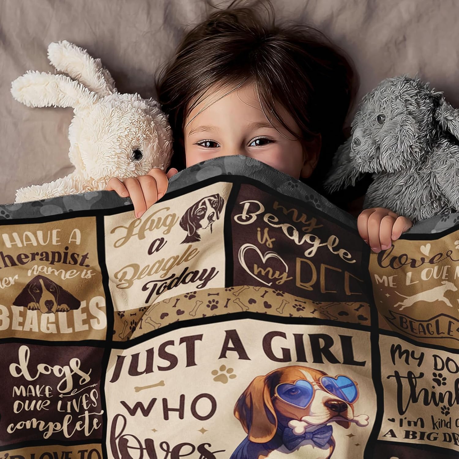 Christams Beagles Blanket Gifts,Beagles Lover Gifts,Gifts for Beagle Lovers,Beagle Gifts for Women,Beagle Gifts for Girl,Beagle Mom Gifts,Beagle Blanket for Christmas 50" x 60" - Image 6