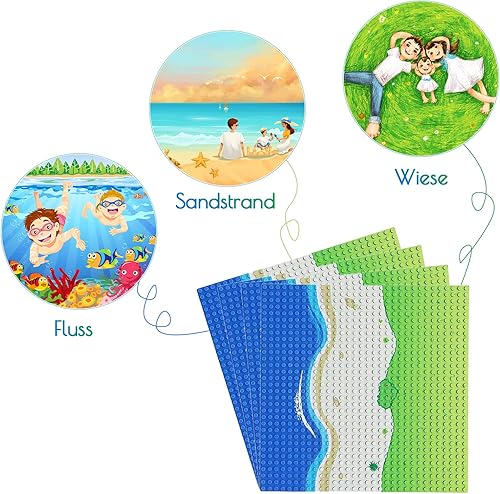 Miniatura 5 de Celawork Placas base clásicas para ladrillos de construcción pequeños, tapete de construcción compatible con todas las principales marcas, placa