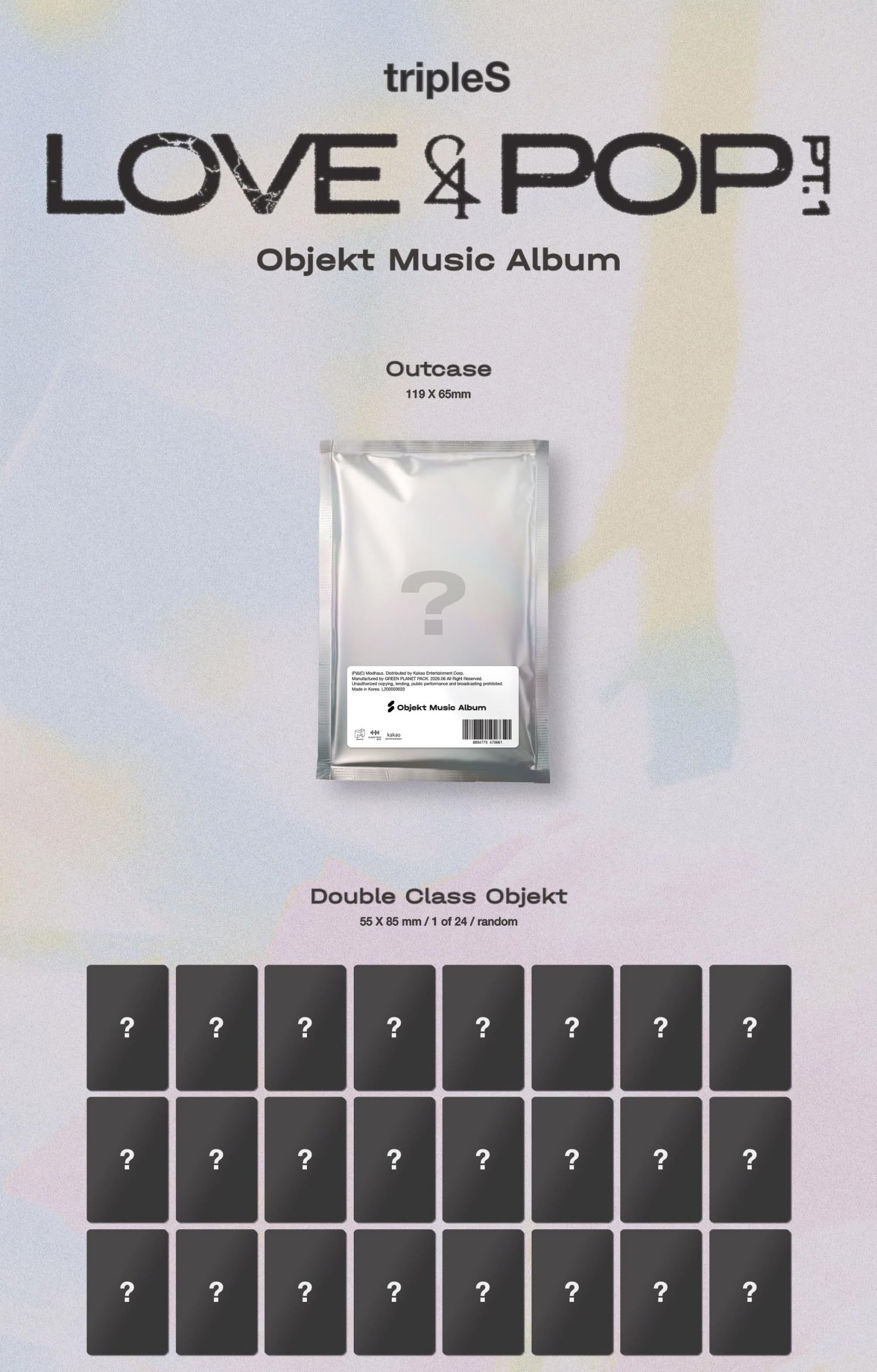 (Lot de 3 versions : album de musique 2 standard + 1 objet) triples ASSEMBLE26 Love & POP pt.1 album avec suivi
