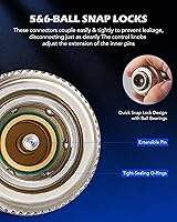 Vista 5 de Orion Motor Tech R134a Quick Coupler Adapter, Adjustable R134a Adapters and AC Hose Fittings, HP and LP Connectors for R134a Car AC System