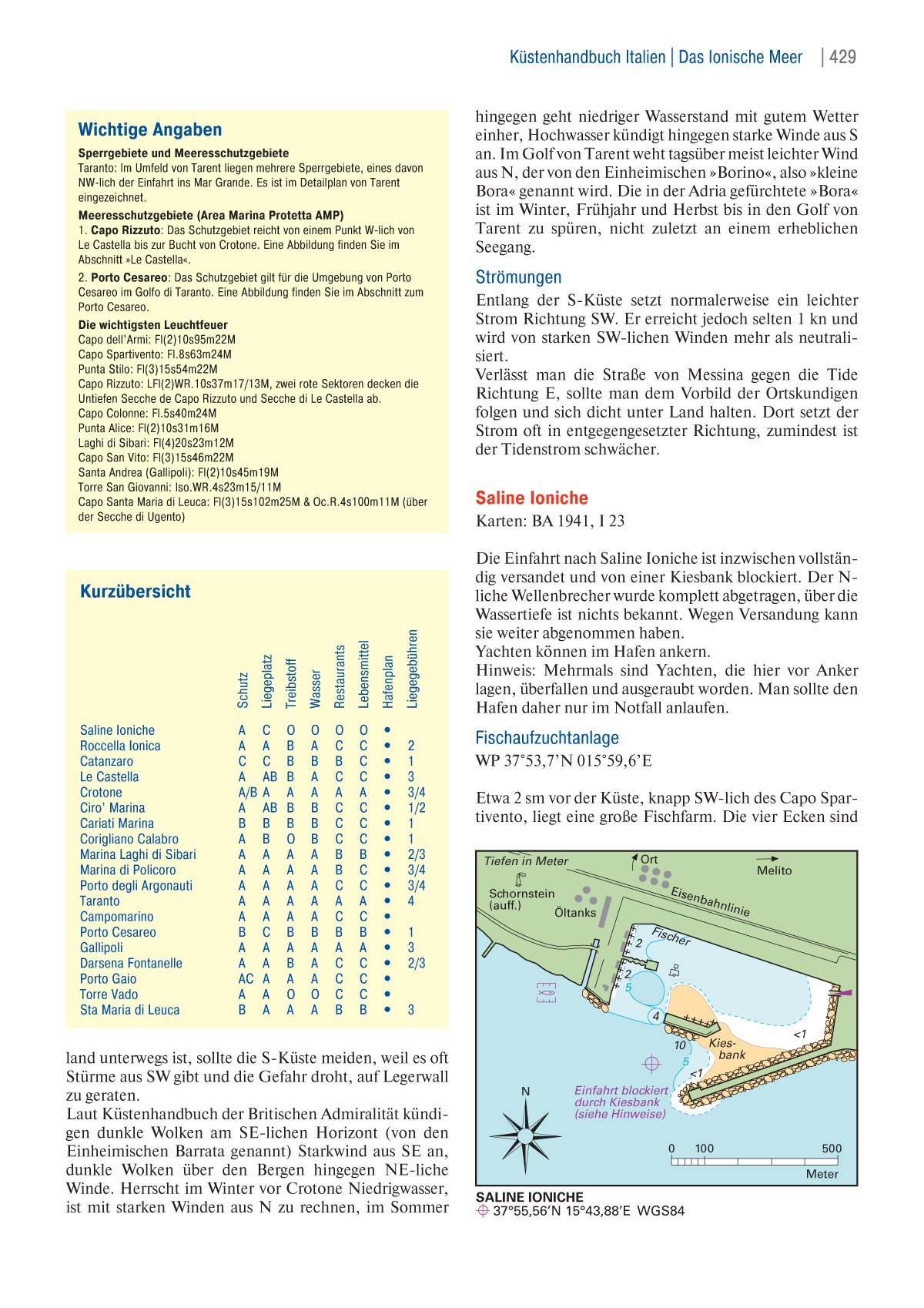 Küstenhandbuch Italien: Ventimiglia - Brindisi, mit Sardinien, Sizilien und Malta