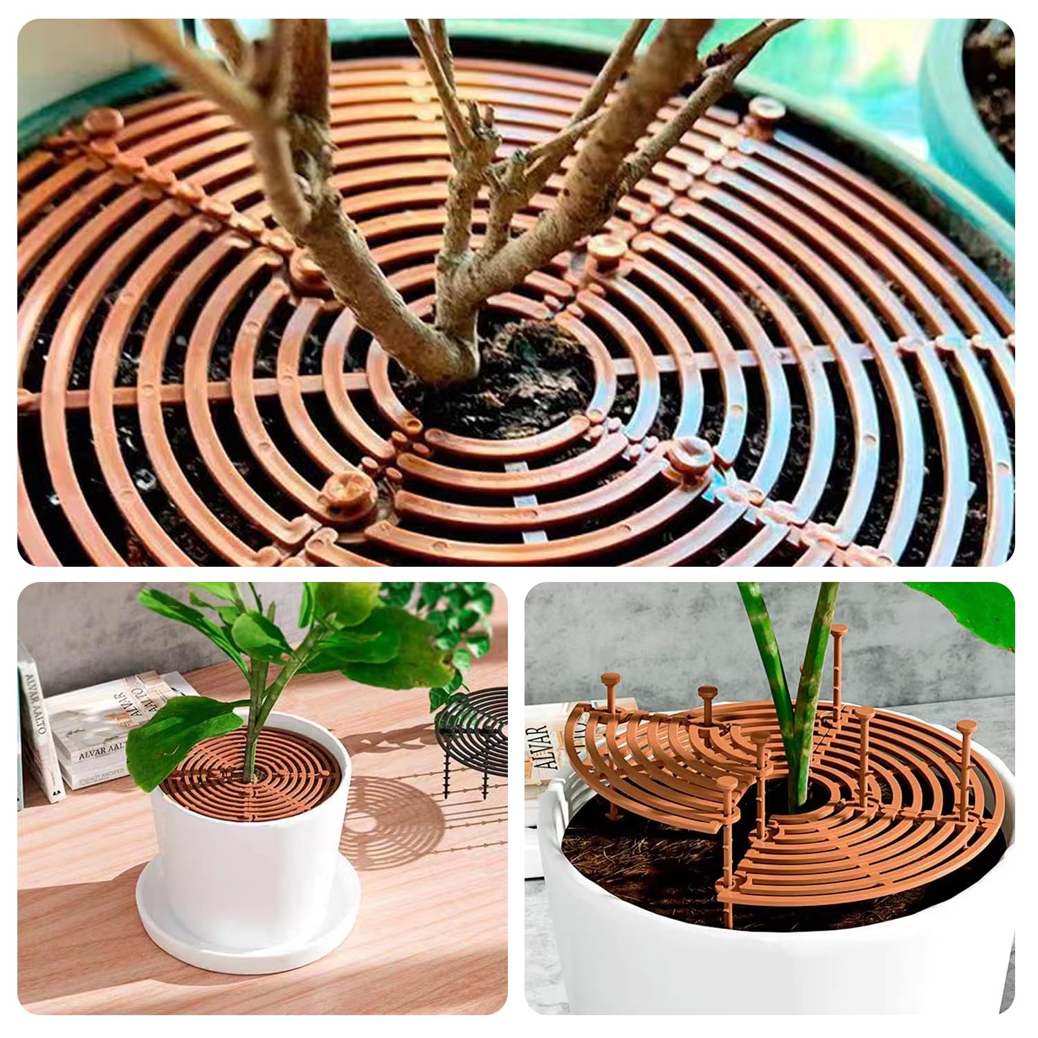 Amazon.co.jp: 植木鉢グリッド 植木鉢カバー 植木鉢土壌