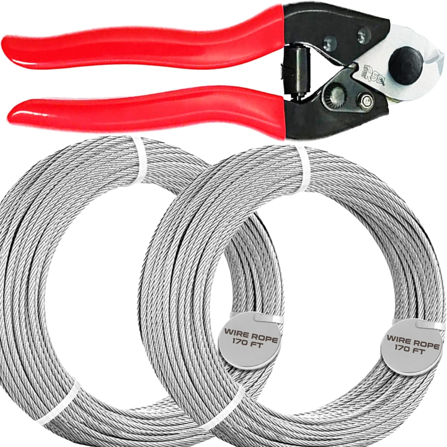Bundle of (1) Stainless Steel Cable Cutter 7.5" + (2) Stainless Steel