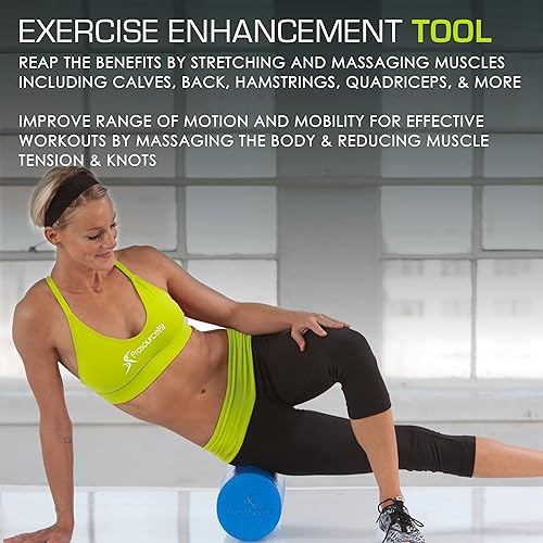 Miniatura 5 de ProsourceFit Rodillos de espuma flexible para masaje muscular, terapia física, ejercicios de equilibrio y estabilización