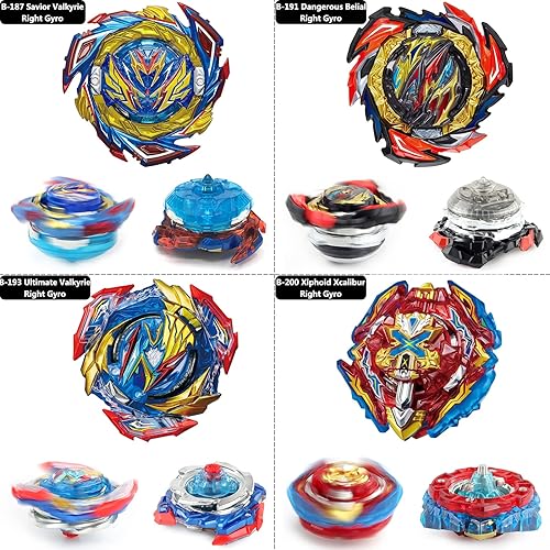Miniatura 4 de Bey Battling Top Burst Quadrive Stadium Battle Set completo de juego de batalla con estadio 8 juguetes de Bey Blades y 2 lanzadores LR