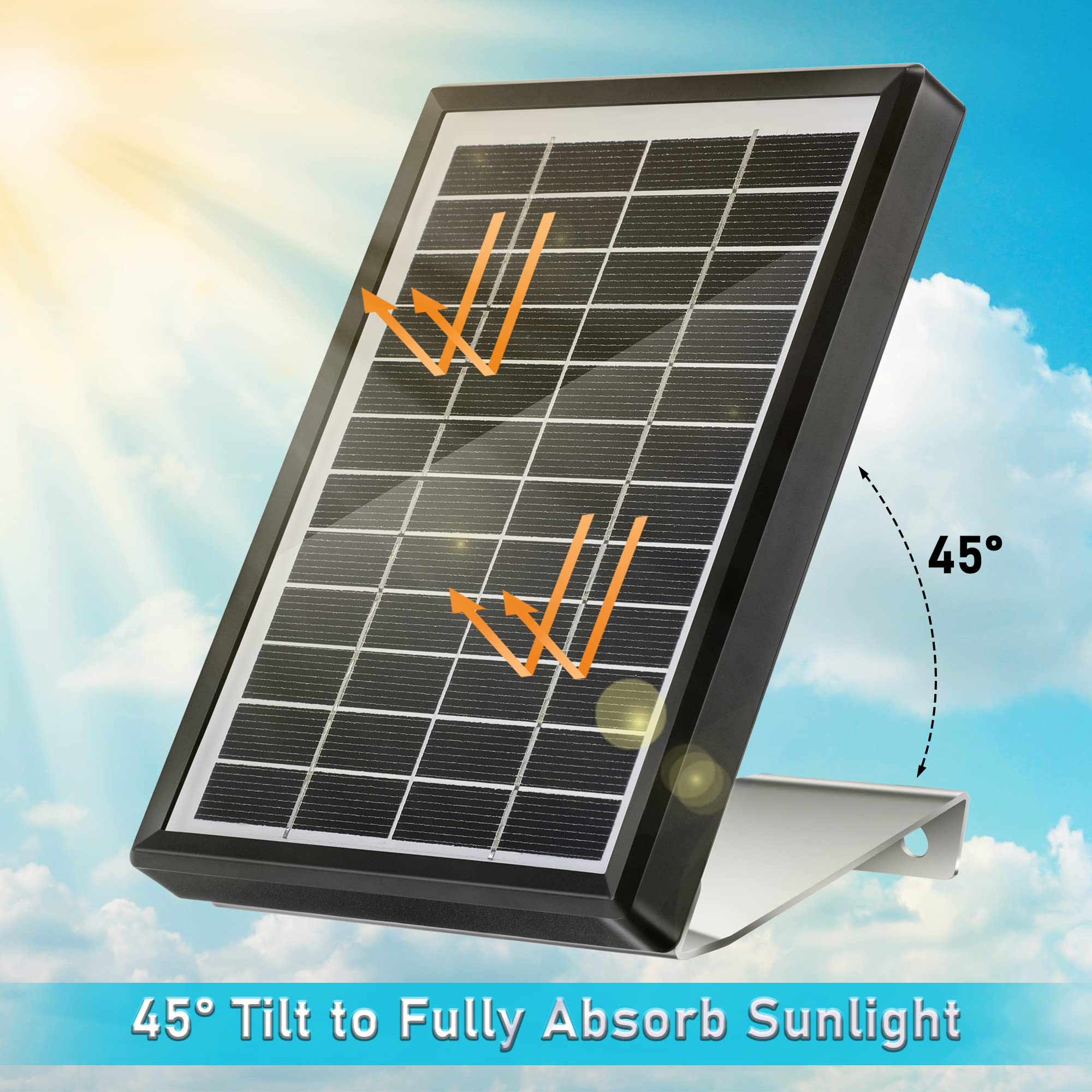 Sumind Chargeur de panneau solaire pour alimentation, 3,5 W, panneau solaire étanche chargeur de batterie avec support de montage en métal (12 V)