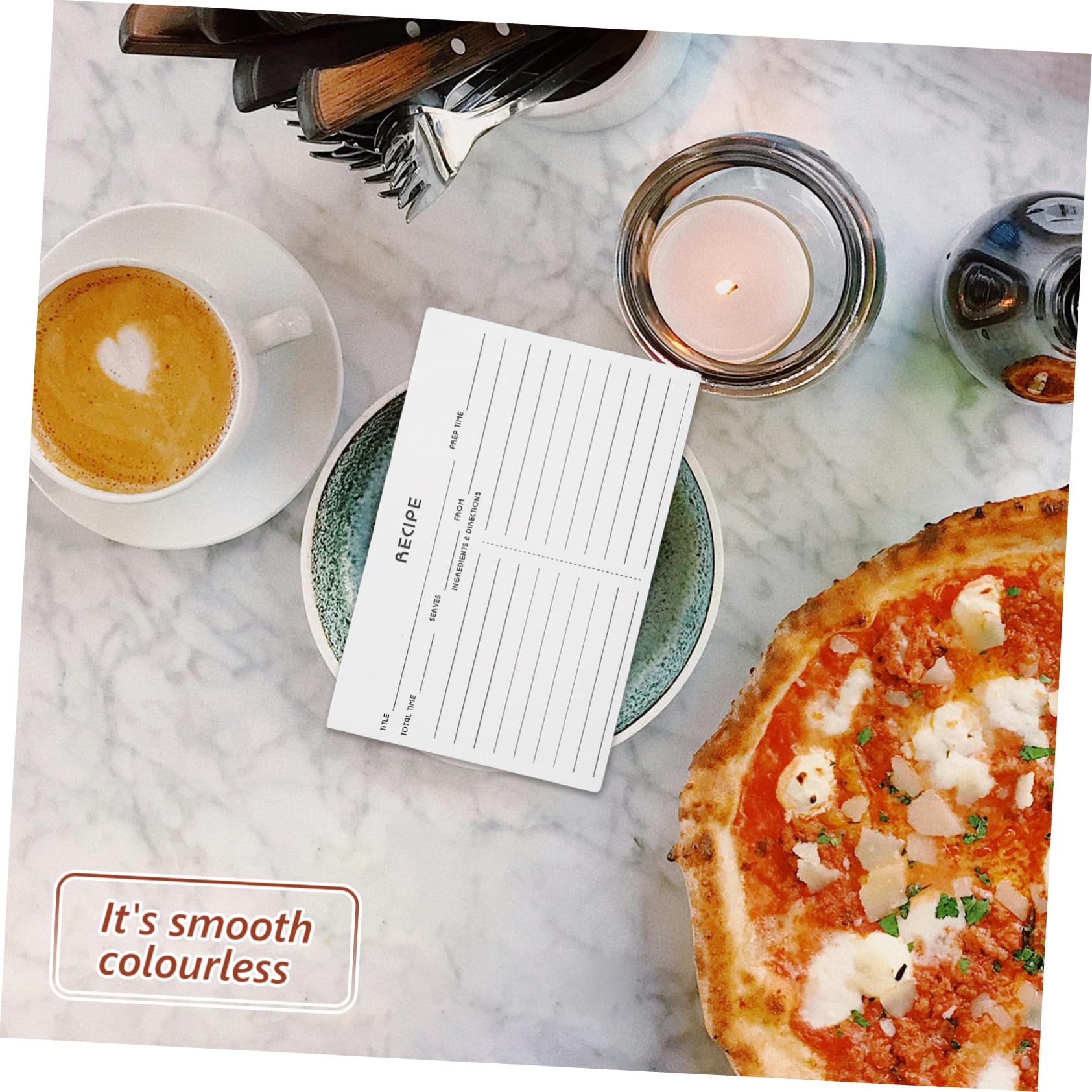 Unomor 50pcs Kitchen Cards Daily Use Recipe Card Sheet Food Note Cards Recipe Accessory