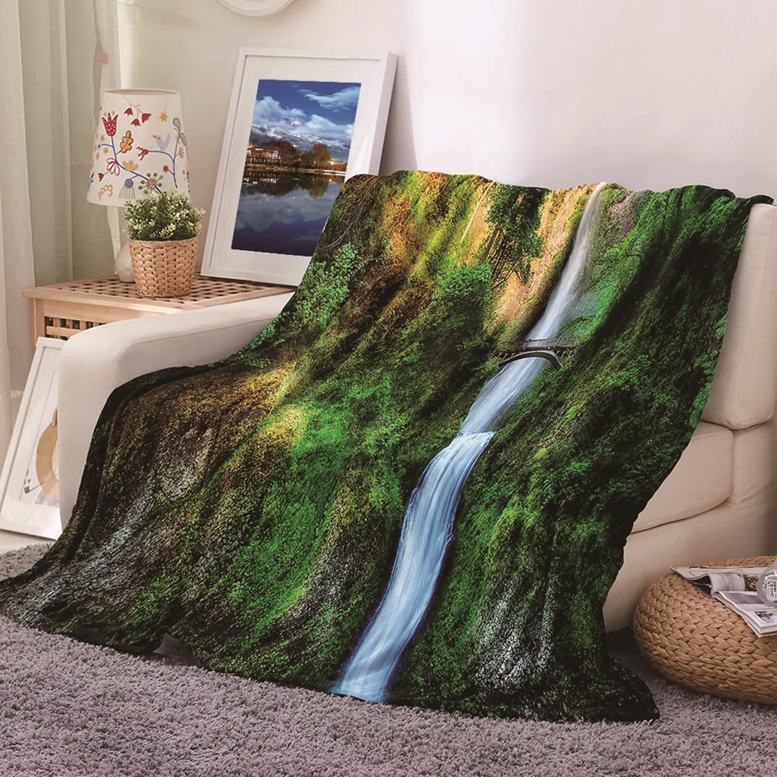 Couverture plaid en flannel contre le froid nocturne, plaid extra doux pour lit 180x200cm