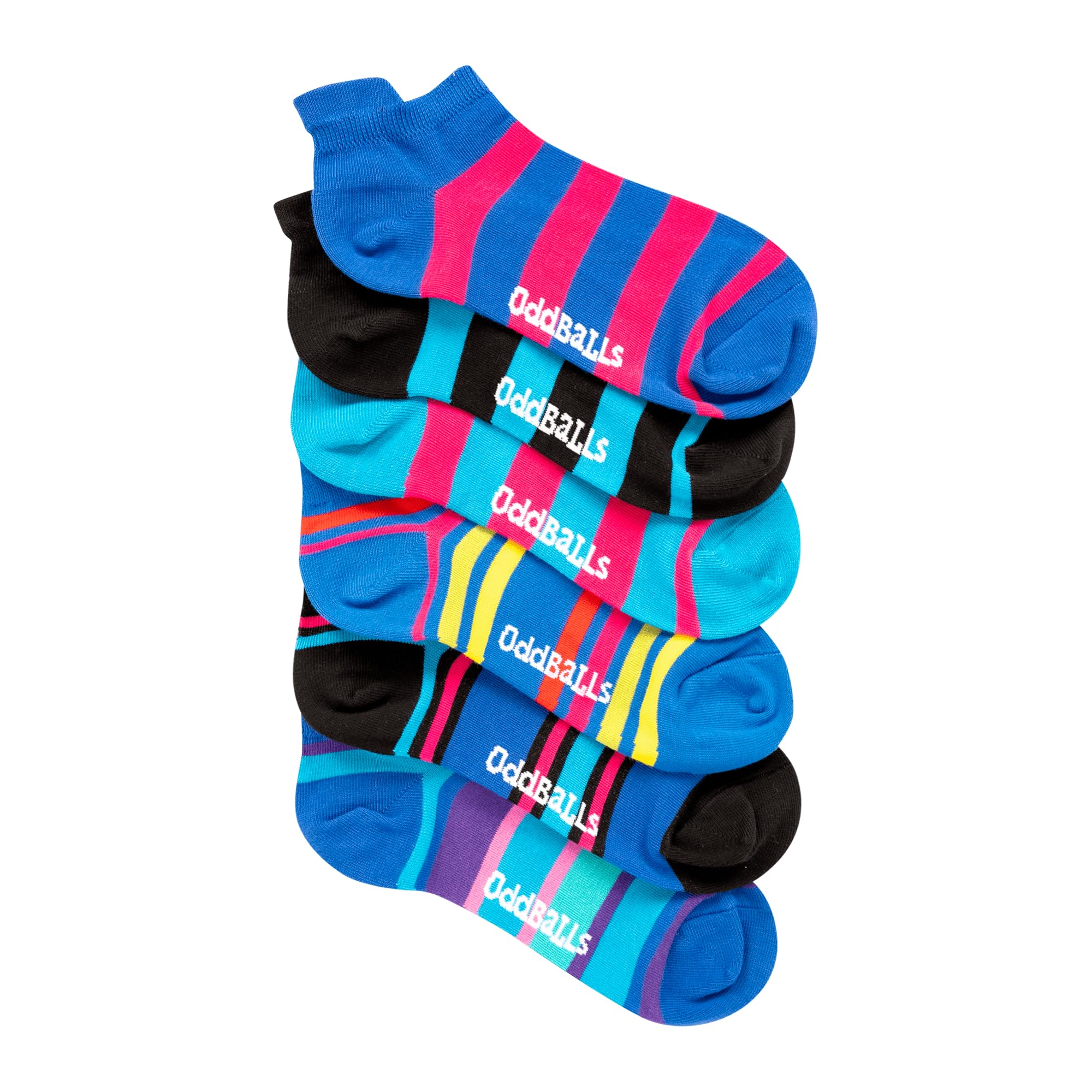 OddBalls | Sock Multipack | 5 Pack | Mens & Womens | Colourful Cotton Socks | Work Socks | Elasticated Ankle (UK, Numeric, 3, 6, Regular, Regular, Mix Up)