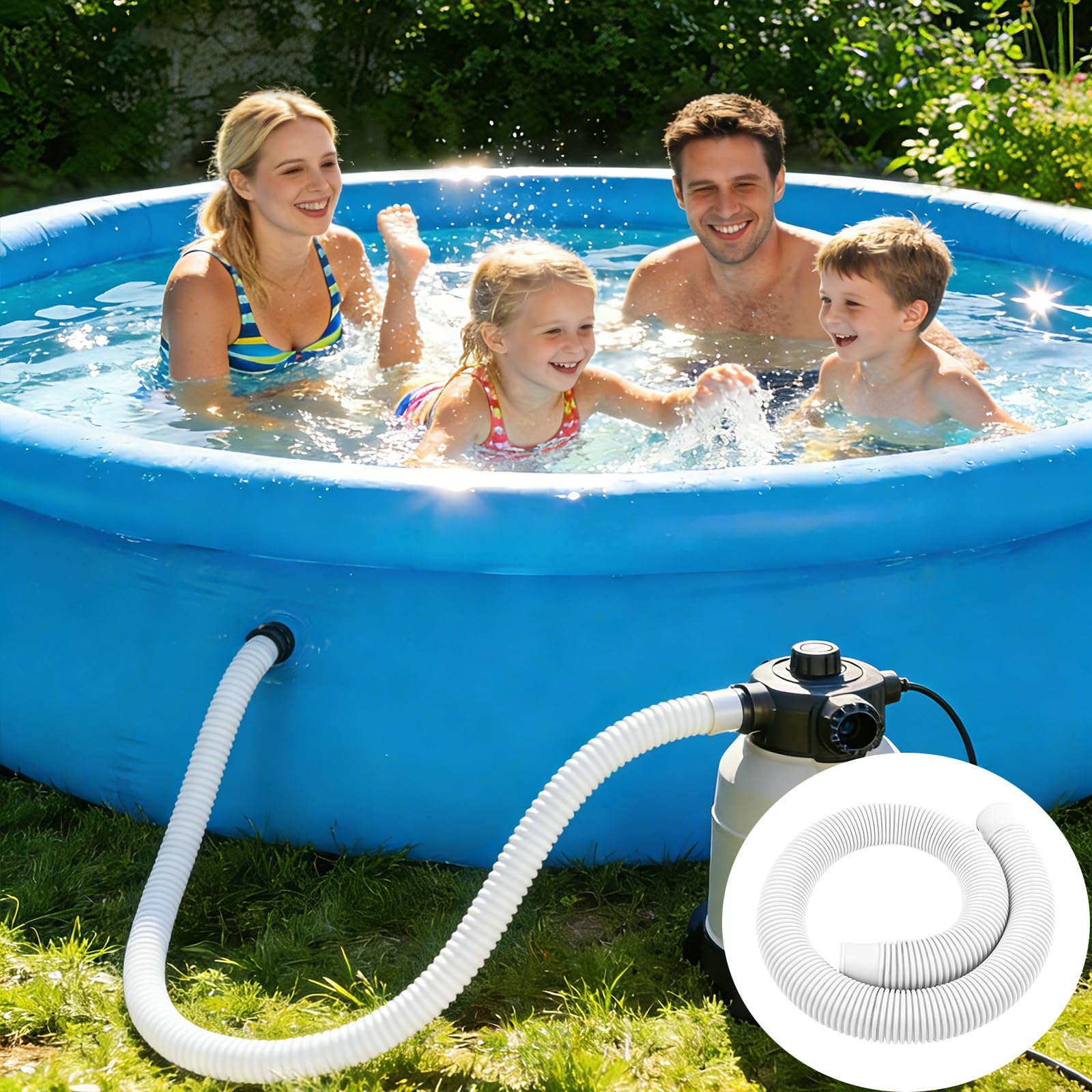 Manguera para Skimmers Ø3.8 x 100 CM, Manguera de skimmer, Manguera de Repuesto para Piscina, Manguera de Skimmer de Piscina Sobre el Suelo, Accesorio para Skimmer de Piscina — view 6