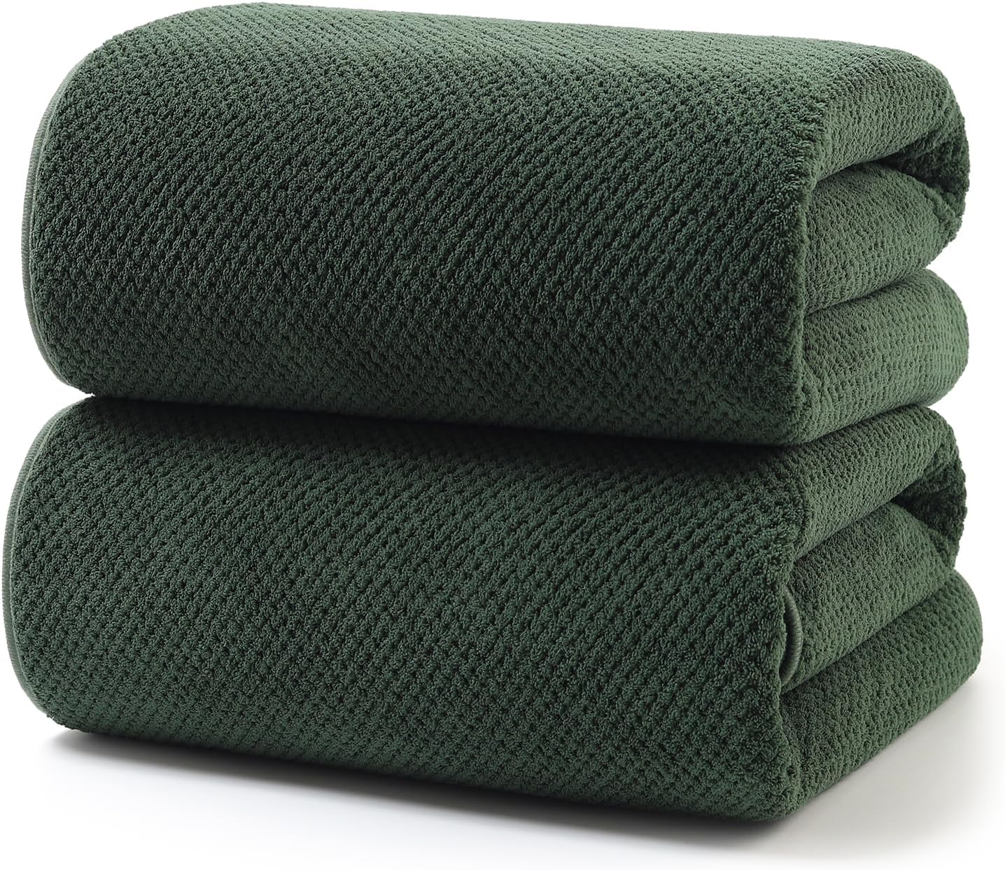 REDKISS Pack of 2 Jumbo Bath Sheets, 40 x 80 Inches Microfiber Bath Towels for Bathroom, Extra Large & Lightweight, Quick-Dry, Super Soft & Highly Absorbent, Perfect to Wrap Yourself in, Olive Green