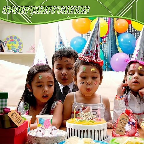 Miniatura 6 de Aoriher Juego de 266 piezas de artículos de fiesta de baloncesto, béisbol, fútbol, fútbol, suministros de fiesta deportiva, set de regalos,