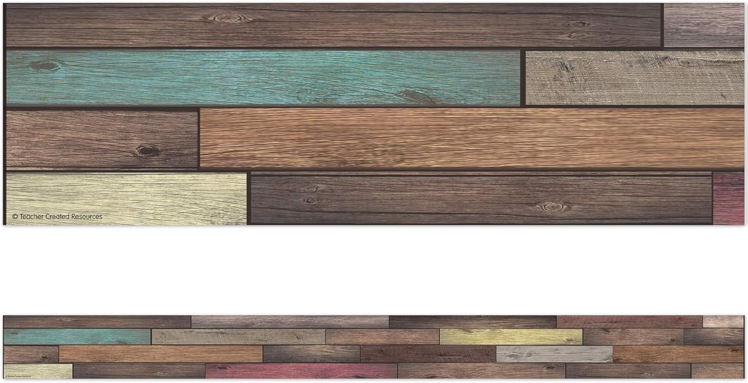 Teacher Created Resources Reclaimed Wood Straight Border Trim (TCR8838)