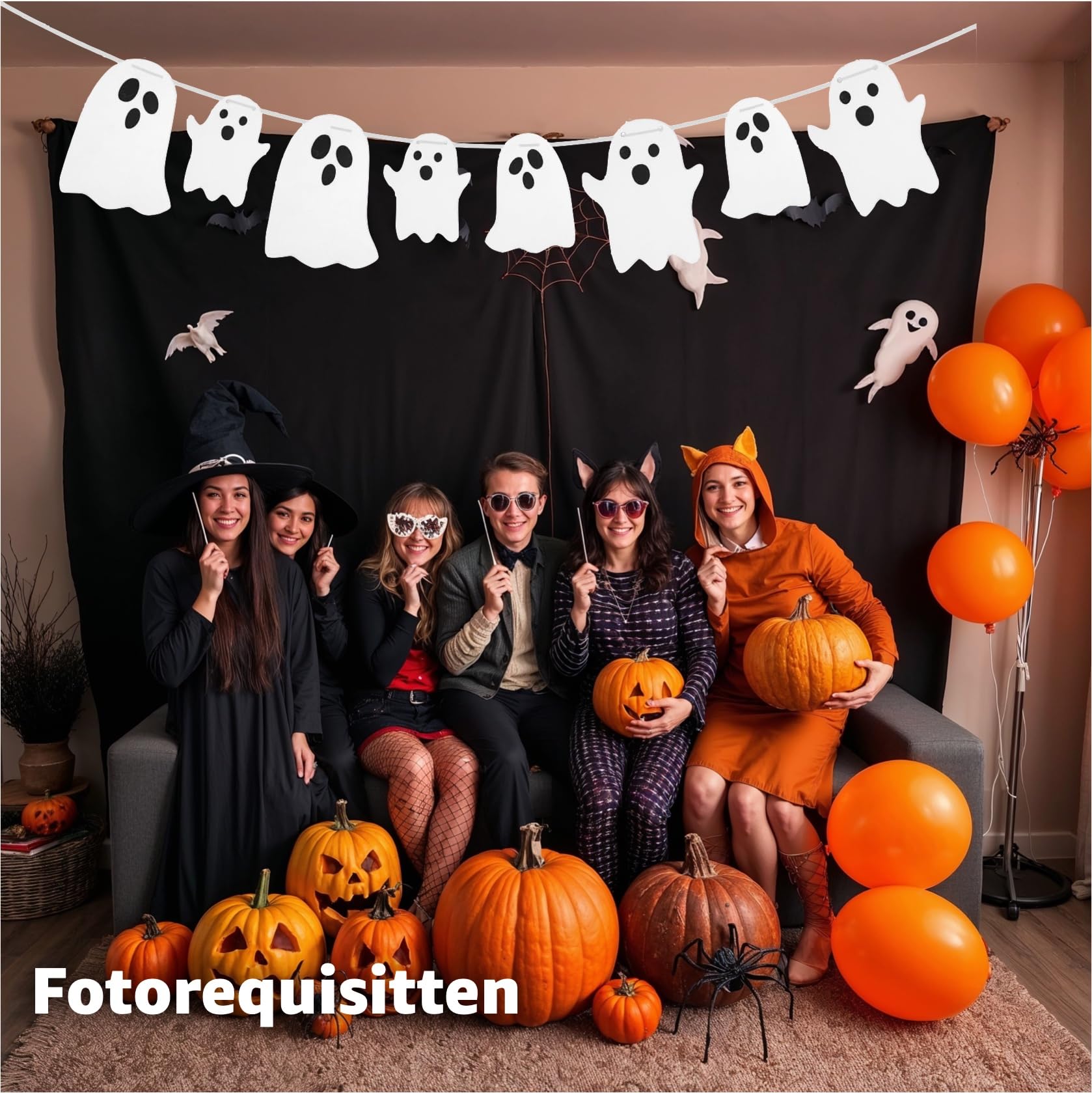 Dekoracja na Halloween, zestaw 30 elementów do domu, na stół i do ogrodu