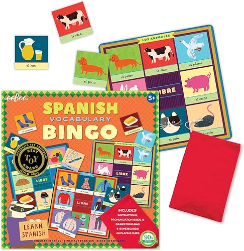Miniatura 3 de eeBoo: Juego de Bingo de Vocabulario en Español, Un Juego de Solución de Problemas Imaginativa, Juegos Educativos que Cultivan la Conversación, la