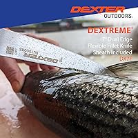 Vista 8 de Dexter Outdoors Dextreme Cuchillo flexible de filete de 7 pulgadas de doble filo Incluye funda