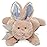 Bearington Collection Baby Bunny Tail Plush Stuffed Animal Bunny with Rattle - 8 inches Newborn Toys - Stuffed Rabbit for Baby