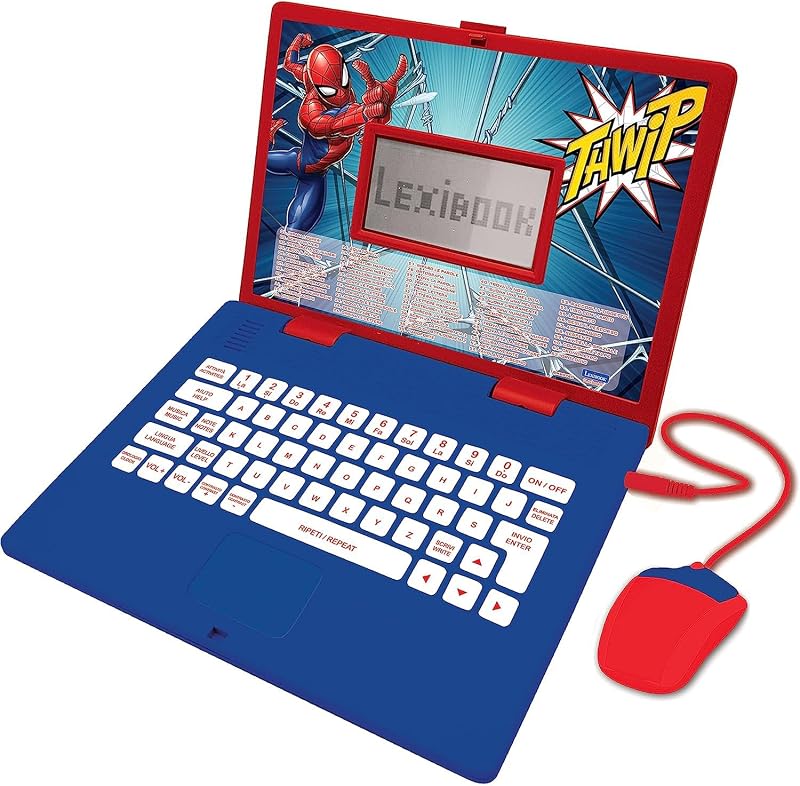 Lexibook, Spider-Man, Portatile educativo e bilingue Italiano/Inglese, Giocattolo con 124…