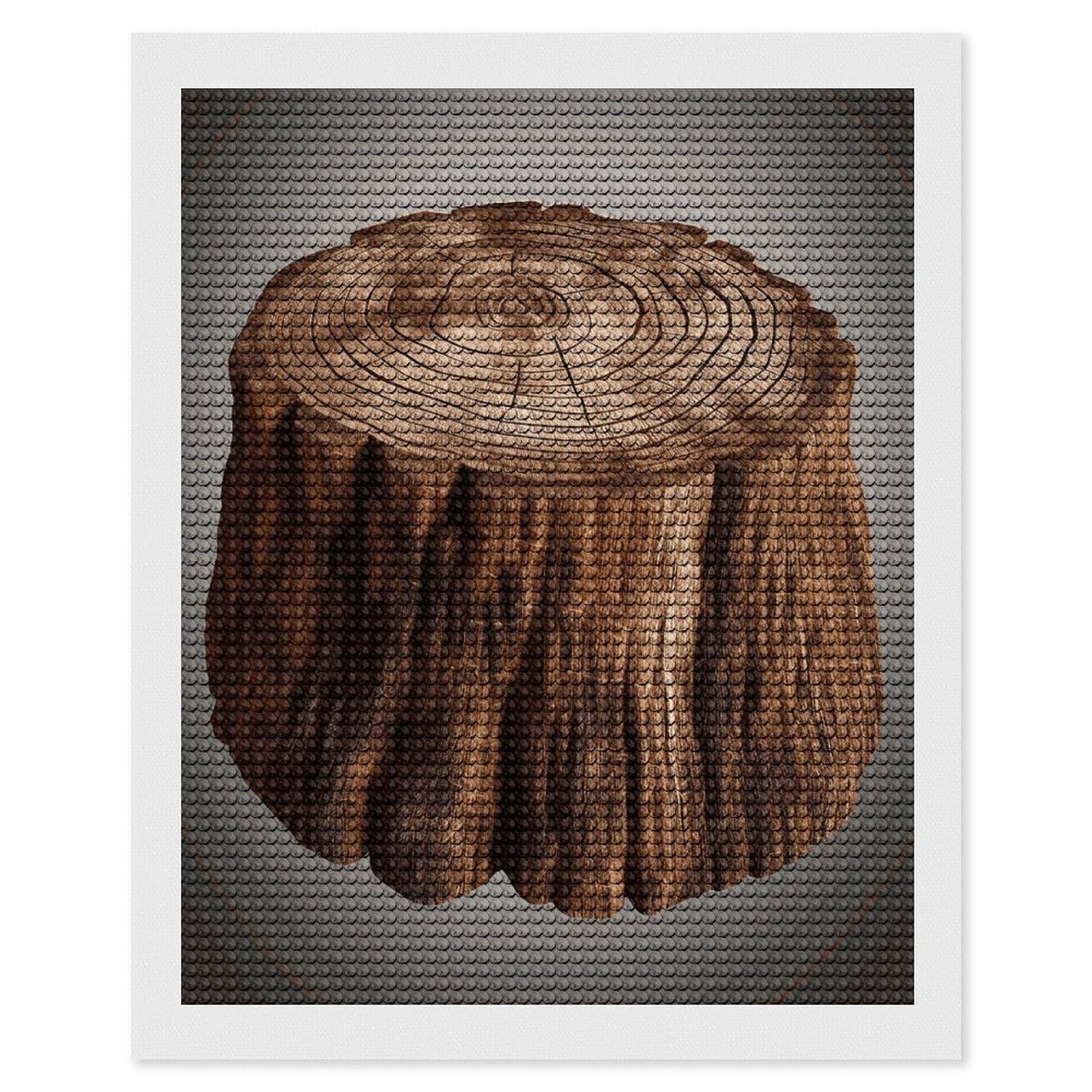 LDGSUPH Stump of Oak Tree Diamond Painting Kits for Adults Paint with Diamond Pictures Art DIY Full Drill Diamond Dots Painting Personalized Diamond Photo for Home Wall Decor Gift 16"x20"