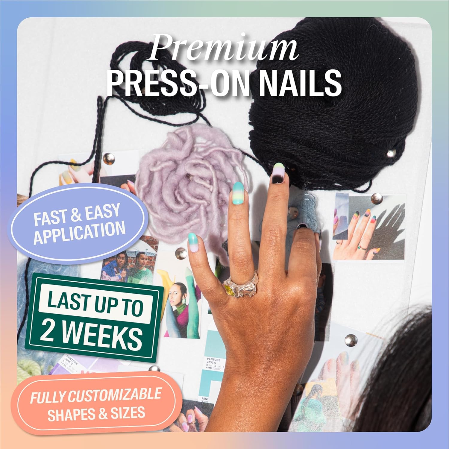 Chillhouse - Chill Tips, Press on Nails Kit - Shades of Mohair (Oval) - 24 Nail Shapes & Sizes - Up to 2 Weeks of Wear - Customizable Fit - Reusable - Latina Founded & Women Owned - Beauty & Self Care - Image 2