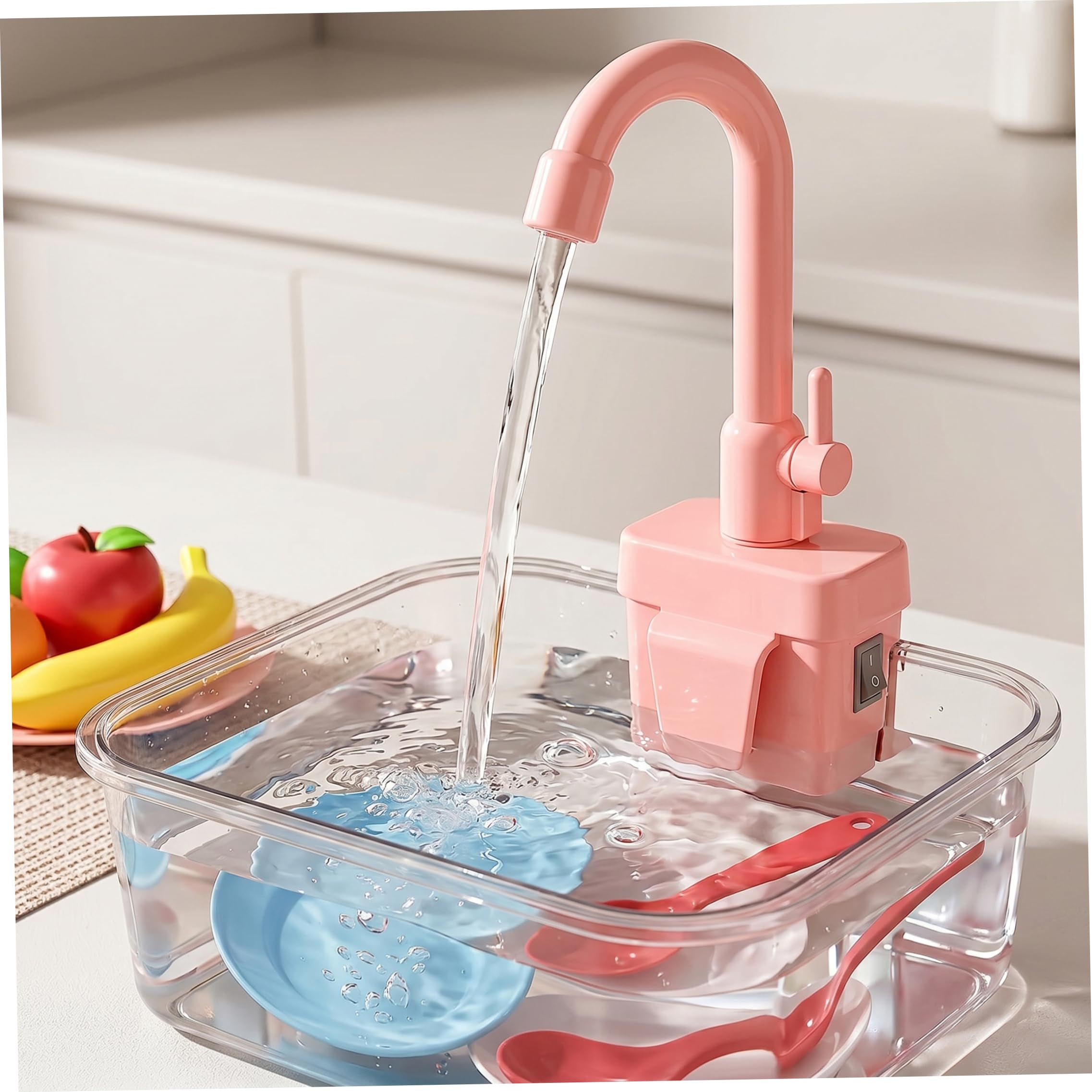 Giocattolo per lavandino, lavandino per Giocare con Acqua Corrente, Gioco Elettrico per Bambini, Giocattolo per Rubinetto da Cucina per Bambini