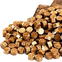 Vista 4 de Yoption Cuentas metálicas de cera de sellado de oro antiguo, kit de 150 cuentas de sello de cera para sello de cera, cuentas de sello de cera Dorado