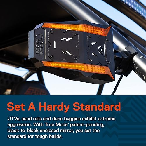 Miniatura 2 de TRUE MODS Kit de espejos laterales para UTV jaula redonda giratoria Polaris RZR Ranger 2014 y mayores CAn-Am Maverick X3 Kit de interruptor de relé