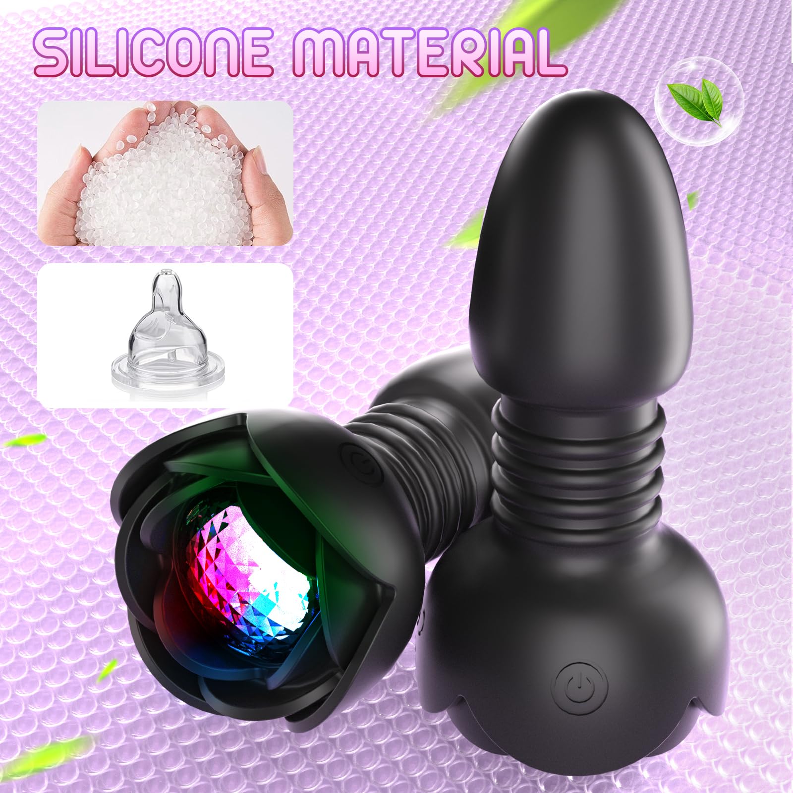 Vibratore anale per uomini massaggiatore della prostata, 10 vibratori a forma di dildo anale vibrante con doppie perline anali in silicone, giocattolo anale per adulti per coppie di uomini gay