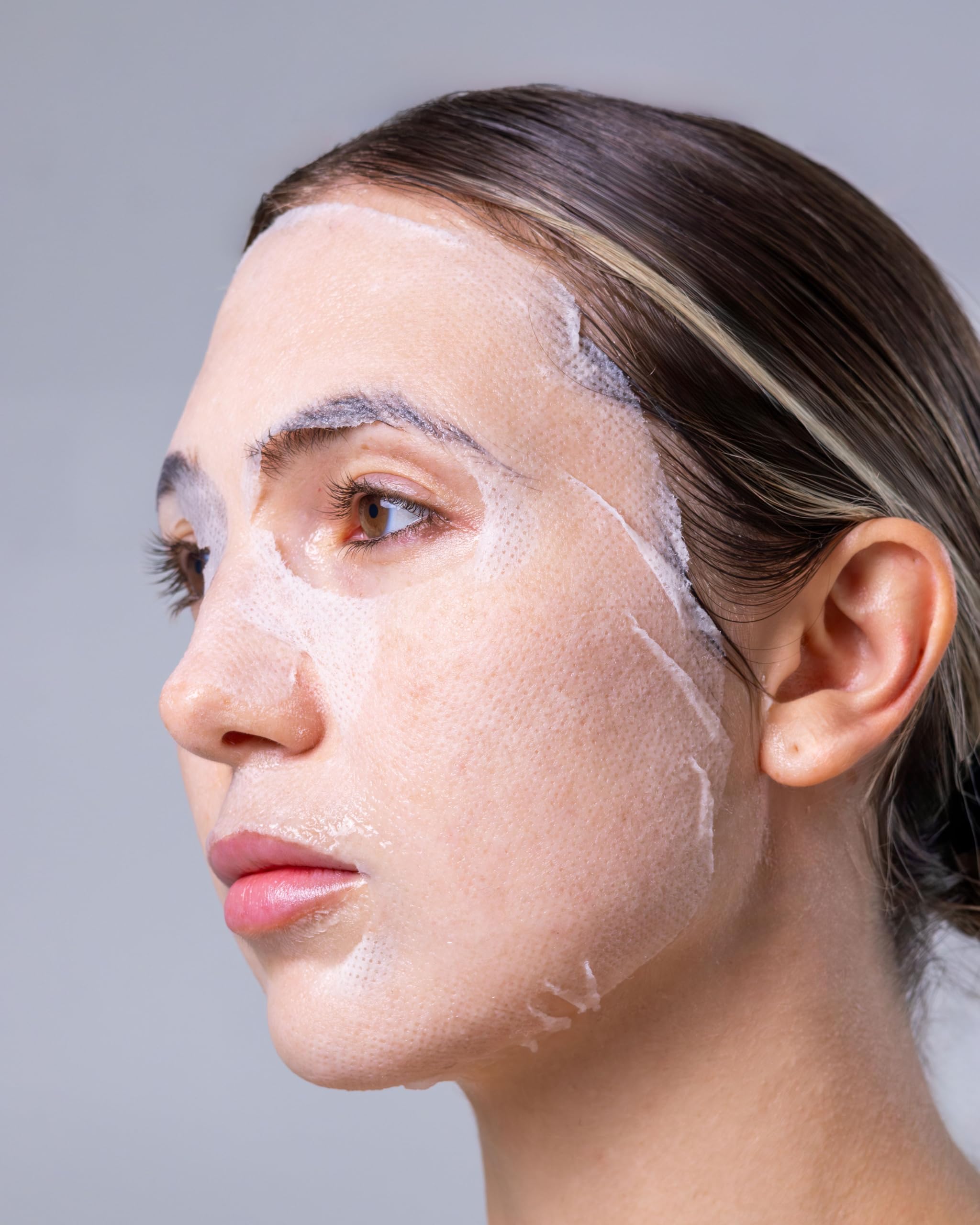 CELL by CELL – Mascarillas de tela 5 uds. Antiarrugas, calmantes e intensamente hidratantes con tecnología Neo-Cell y efecto Glass Skin para todo tipo de pieles y postratamientos - Secret Nude Mask