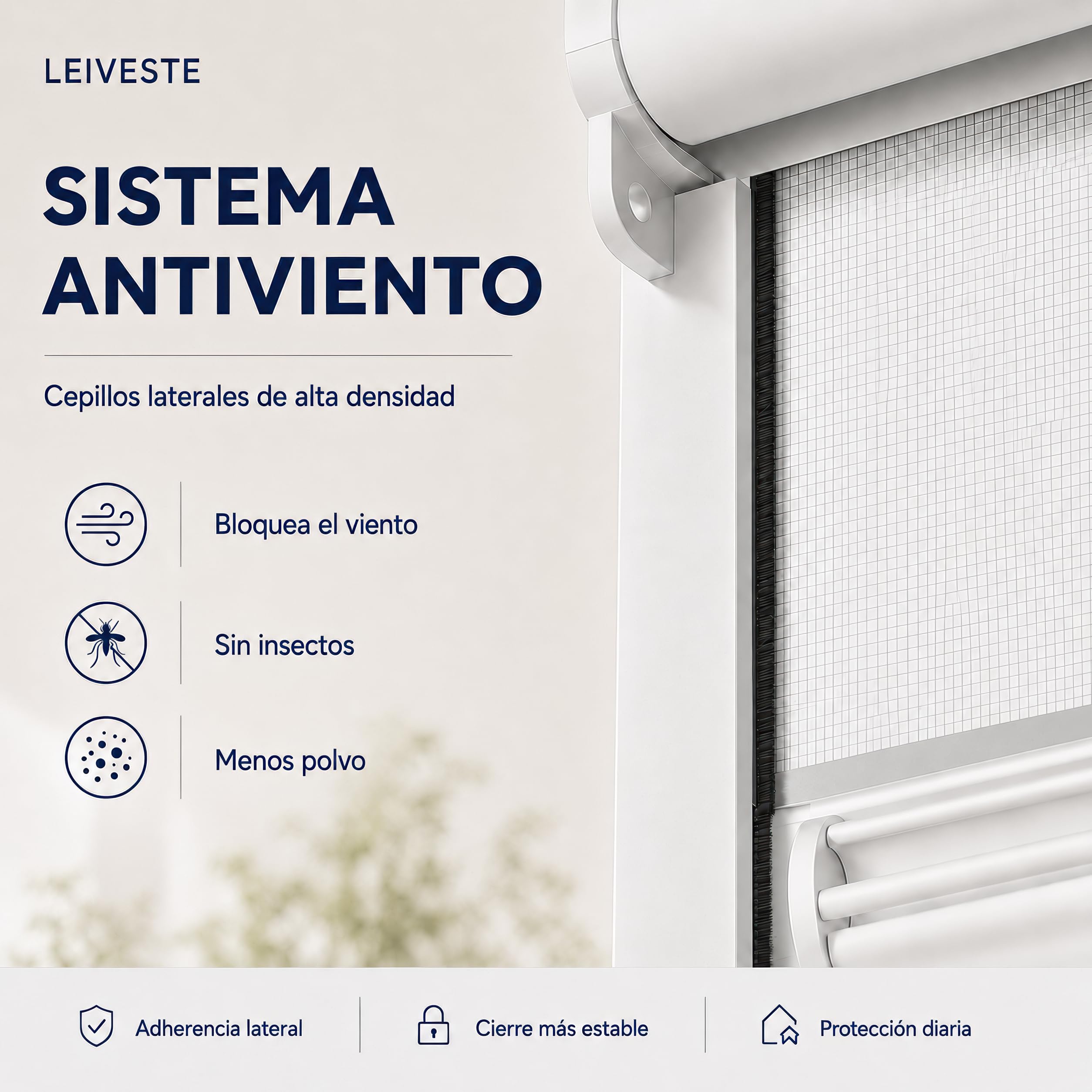 LEIVESTE - Mosquitera enrollable reducible para ventanas, montaje fácil y rápido, red de fibra de vidrio, estructura de aluminio, varios tamaños y colores, color marrón, 140 x 160 cm