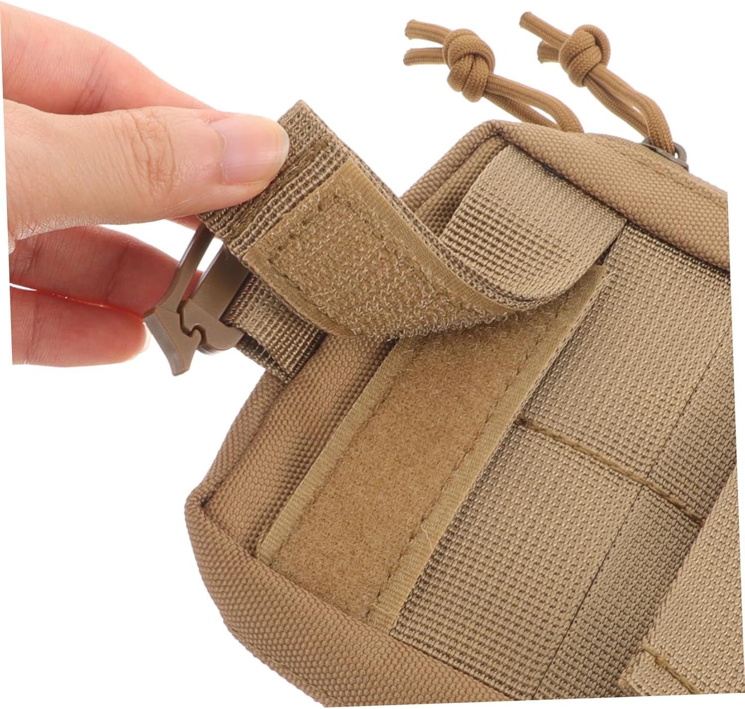 Yardwe Small Bag Utility Pouch Khaki Hiking Belt Bag Oxford Cloth Purse